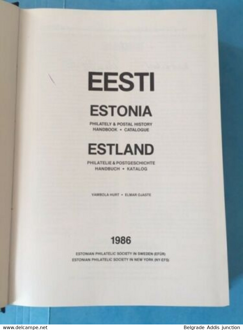Eesti Estonia Estland Handbook Specialized Catalogue Hurt & Ojaste 1986 Bilingual English / Deutsch Nr.42/300 Signed - Sonstige & Ohne Zuordnung
