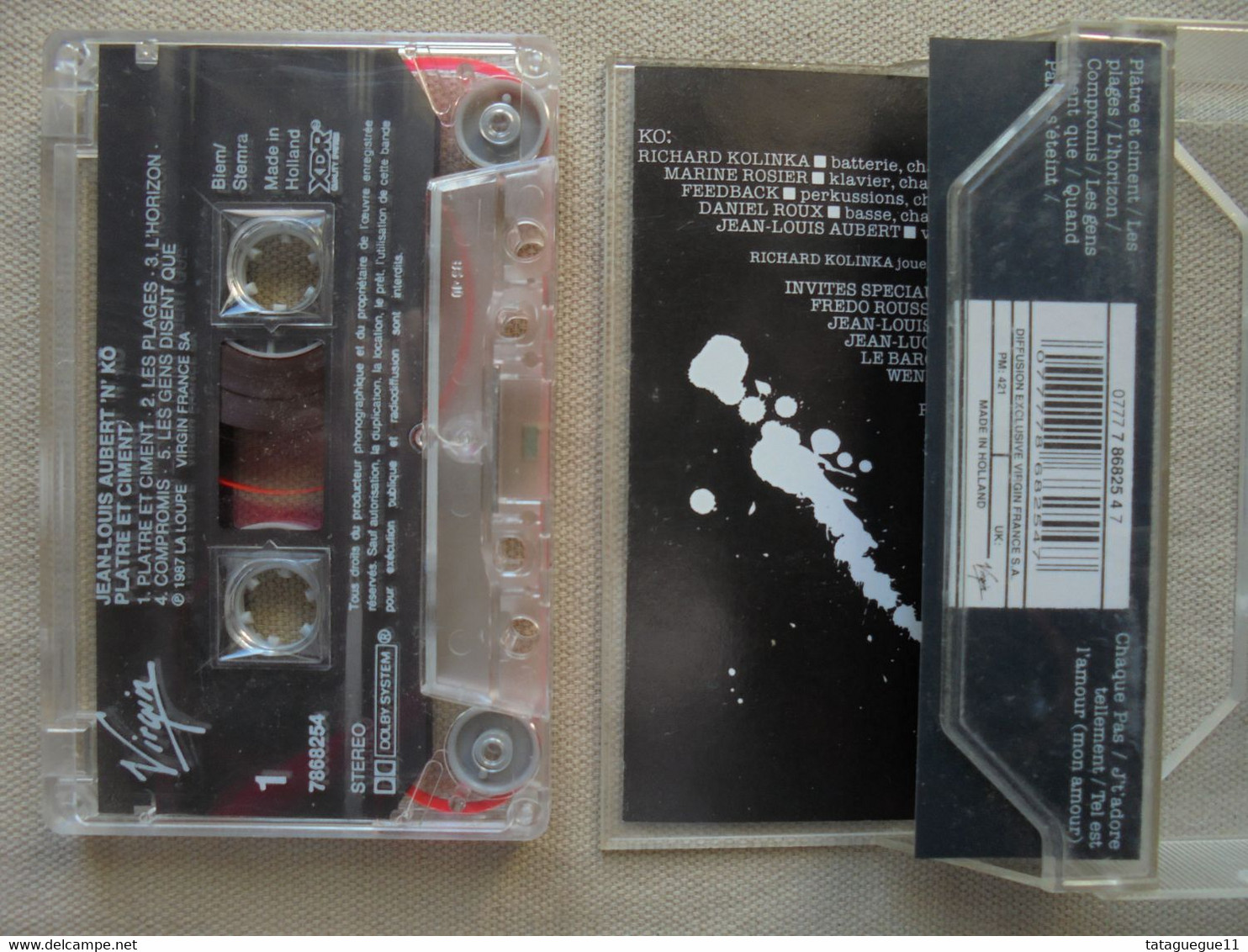 Cassette Audio - K7 - Jean-Louis Aubert 'n'Ko - Plâtre Et Ciment - La Loupe 1987 - Cassettes Audio