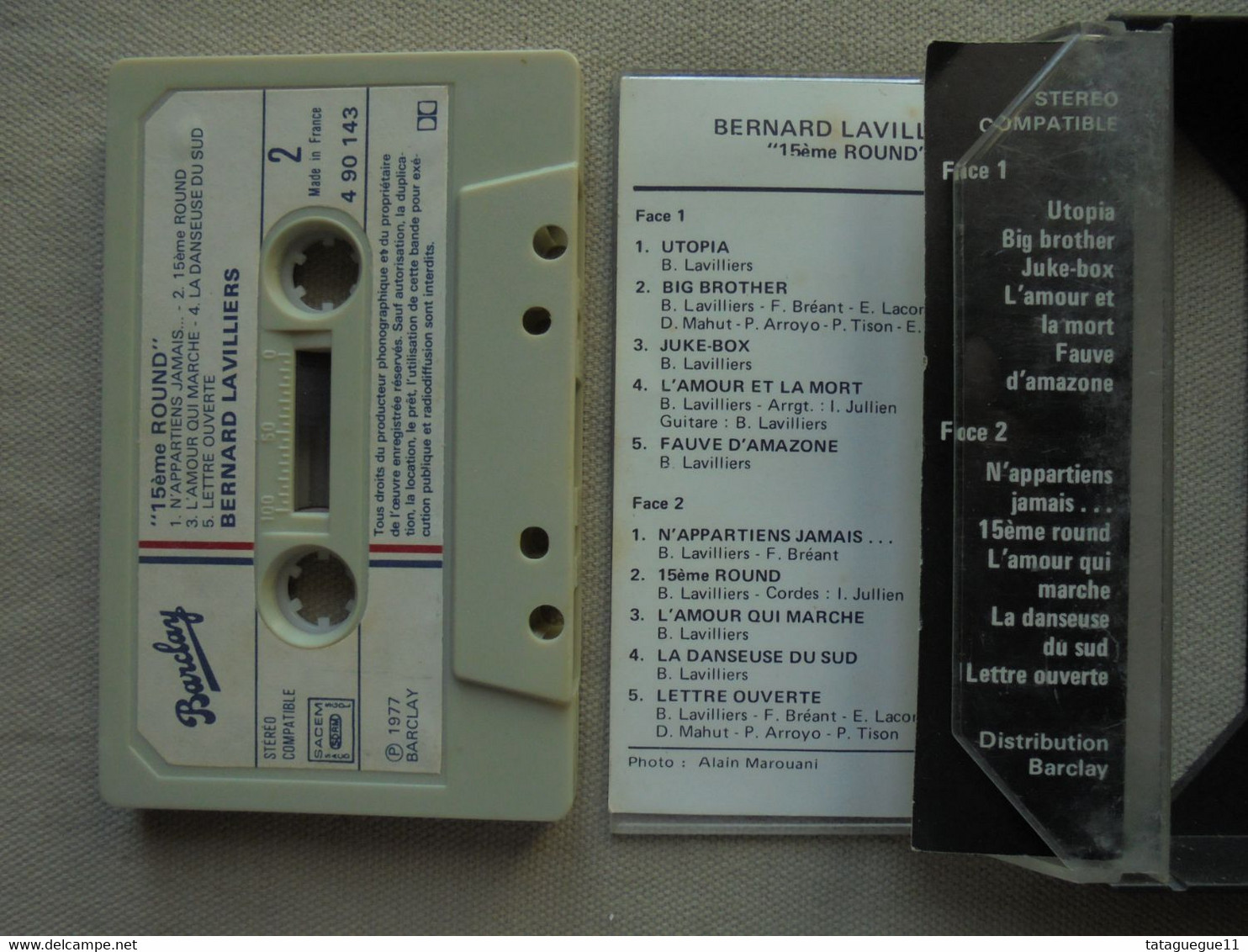 Cassette Audio - K7 - Bernard Lavilliers - 15e Round - Barclay 1977 - Cassettes Audio