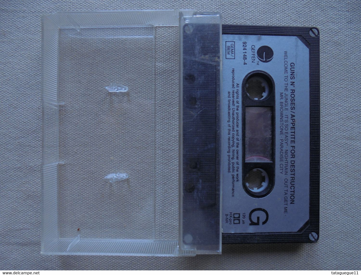 Cassette Audio - K7 - Guns N' Roses - Appetite For Destruction - Geffen 1987 - Cassettes Audio