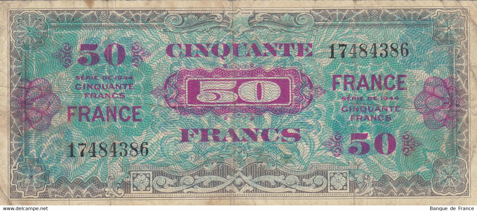 Billet 50 F 1945 Verso France Sans Série FAY VF.24.01 N° 17484386 - 1945 Verso Frankreich