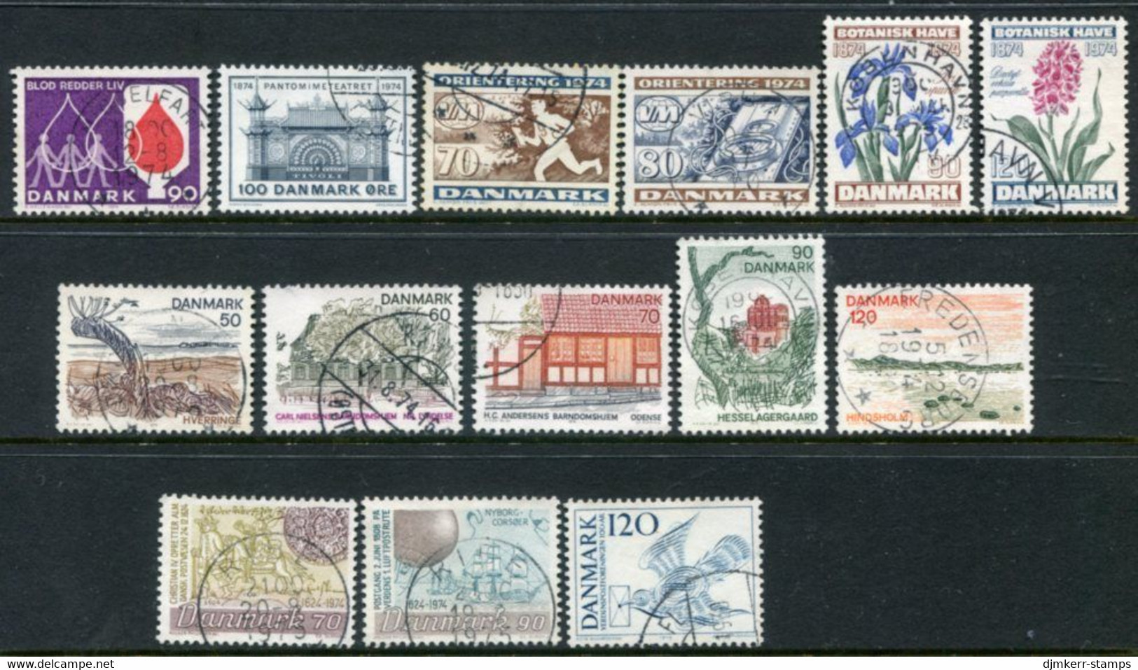 DENMARK 1974 Complete Commemorative Issues  Used. Between Michel 555-79 - Used Stamps
