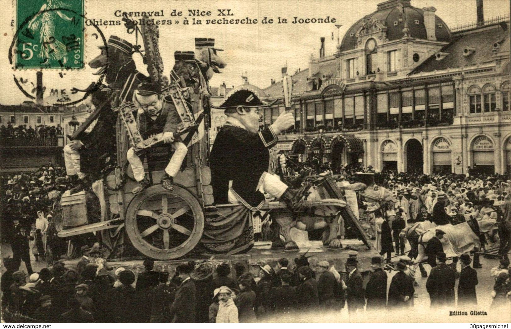 I3105 - CARNAVAL De NICE XL - Chiens Policiers à La Recherche De La Joconde - Carnaval