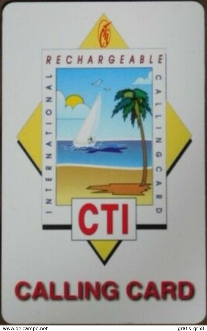 Puerto Rico - CTI, International Rechargeaable, Thin Plastic, 20$, 36000ex, Used - Puerto Rico