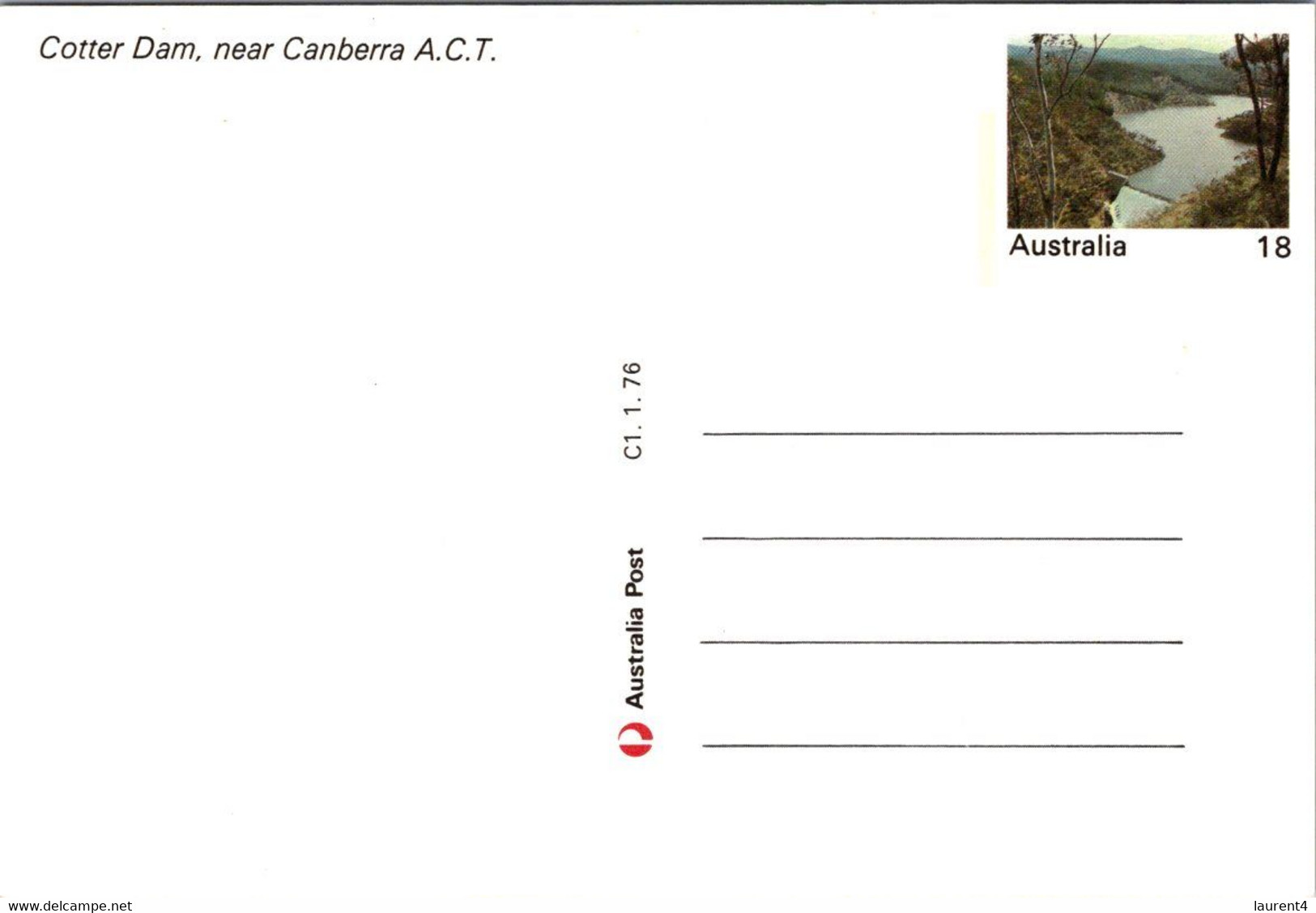 (5 H 51) Australia Post Pre-Paid 18 Cent Postcards -3 Postcards - Australian Capital Territry - Canberra (ACT)