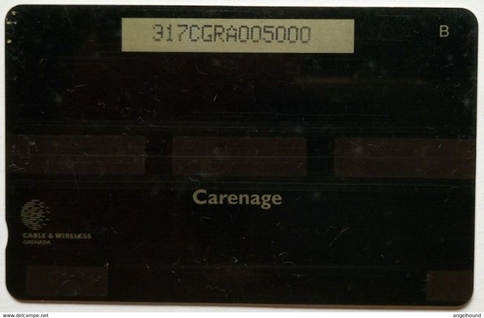 Grenada Cable And Wireless EC$20, 317CGRA " Carenage CW Logo" - Grenade