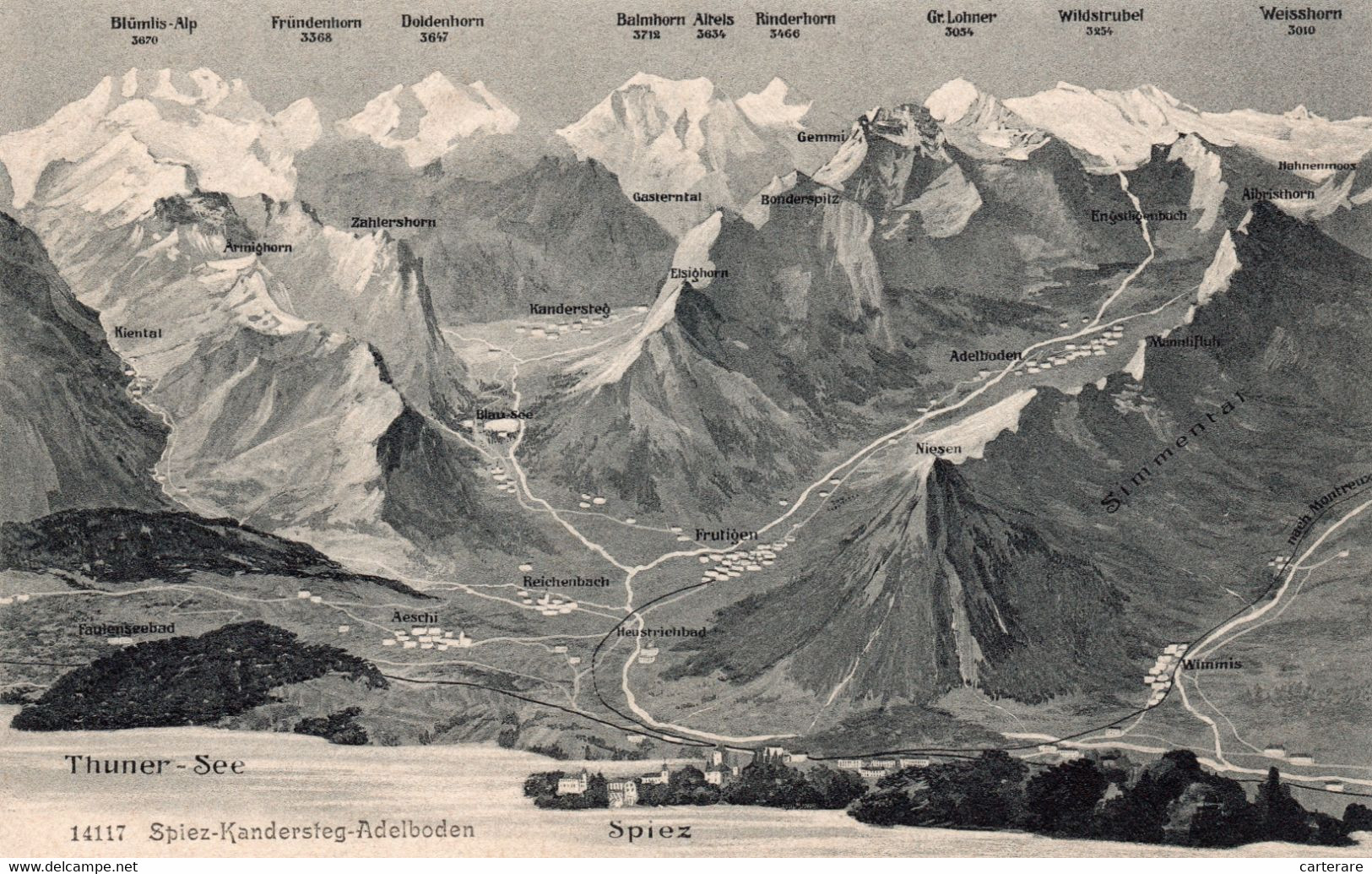 SUISSE,SWITZERLAND,SVIZZERA,HELVETIA,SWISS,SCHWEIZ,BERNE,BERN,SPIEZ,ABDELBODEN,PLAN,MAP - Bern