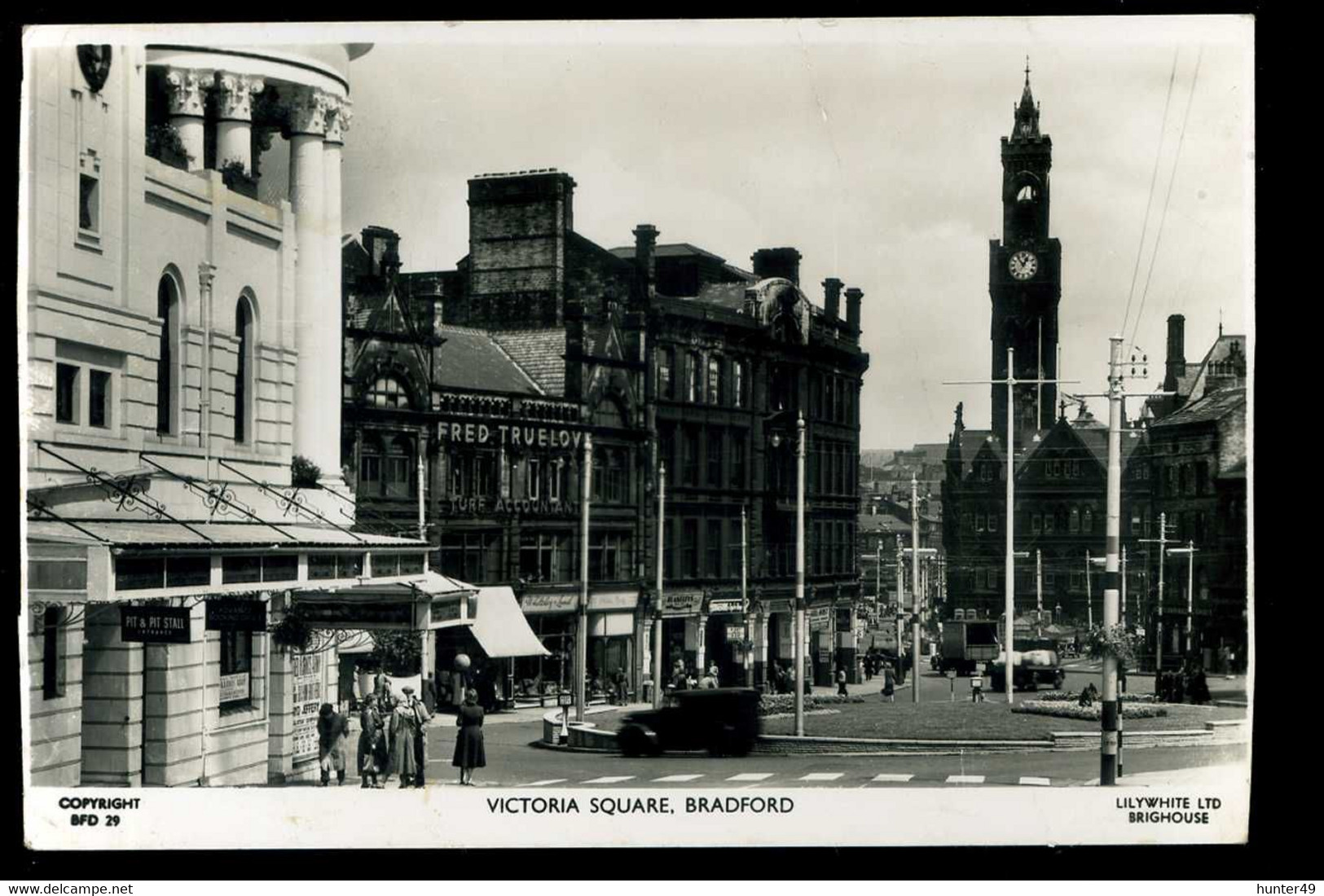 Bradford Victoria Square Lilywhite Folded Postcard Carte Pliée - Bradford