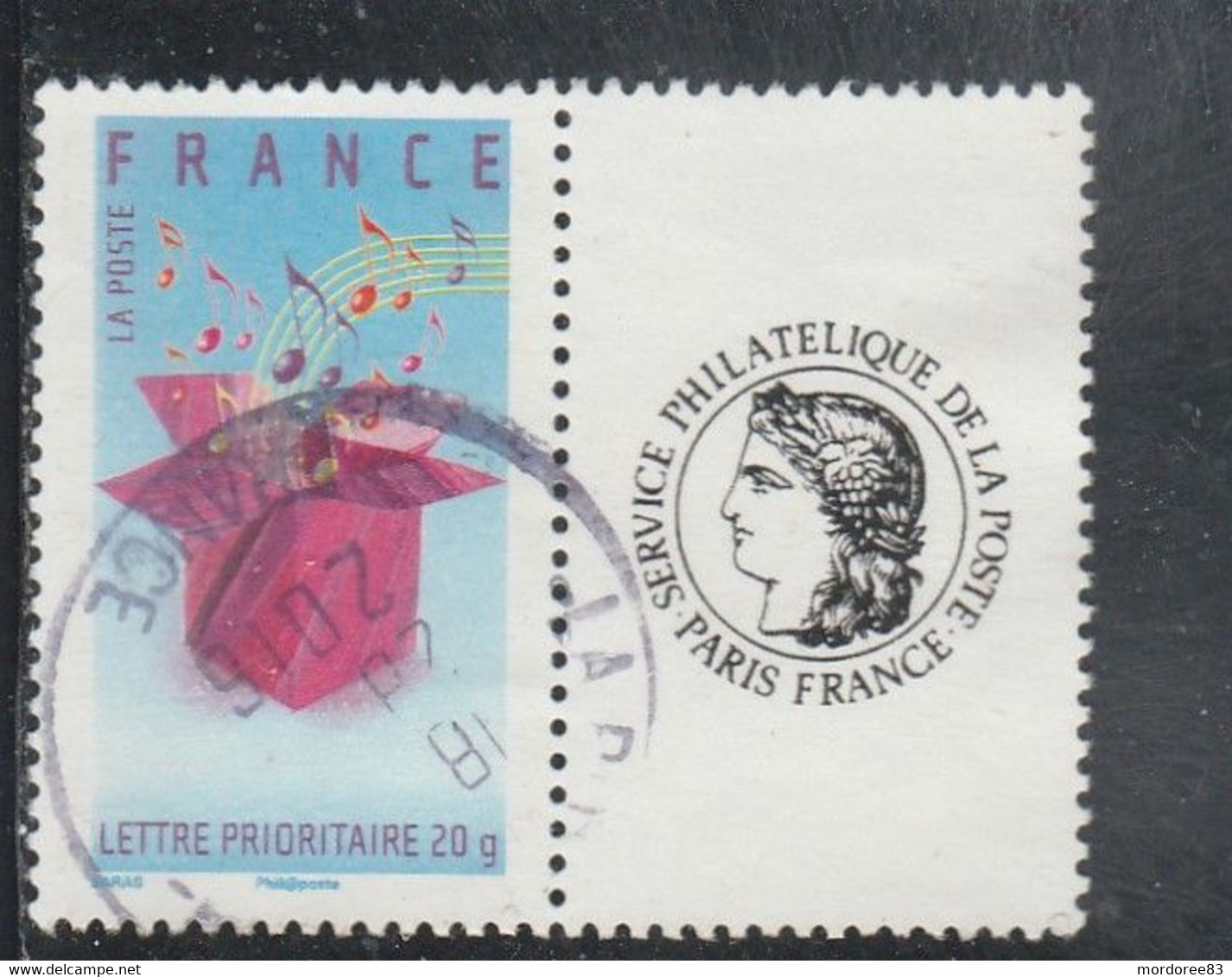 FRANCE 2007 TIMBRE DE MESSAGE INVITATION BOITE A MUSIQUE 4086A - Used Stamps