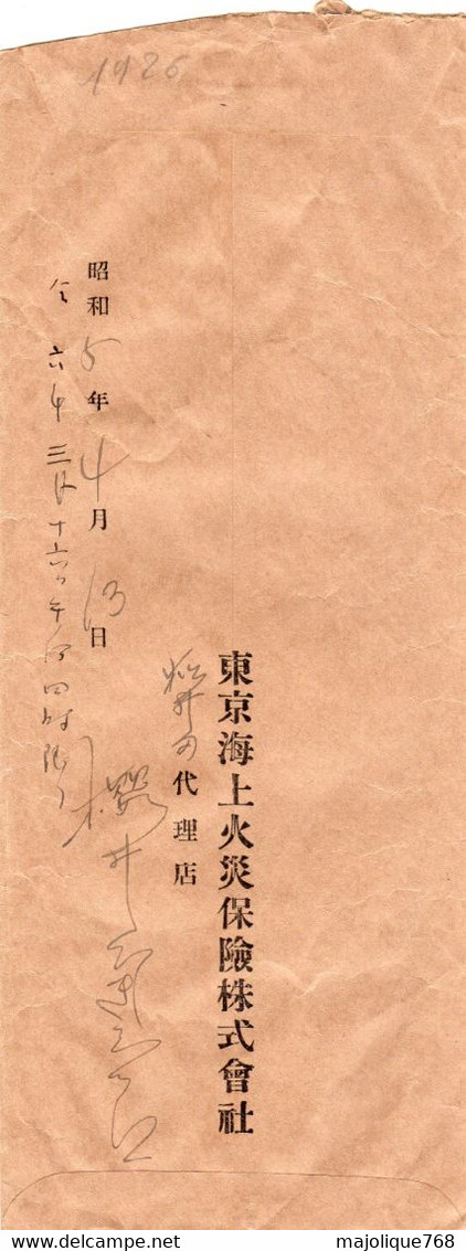 Enveloppe Du Japon Avec Timbre Oblitérés - - Other & Unclassified