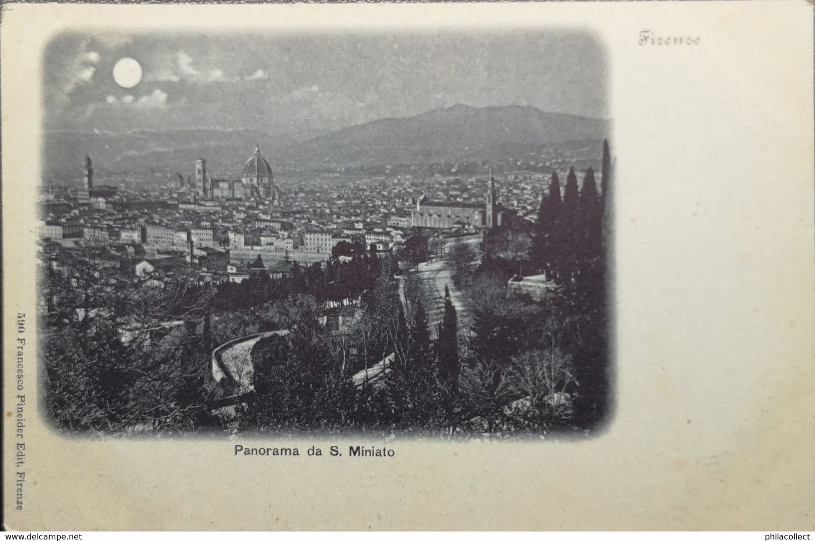 Firenze // 3 Diff. Luna Cartolina Ca 1899 2 Dif Publ. E - Firenze (Florence)