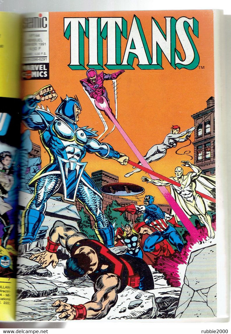 TITANS ALBUM 48 RELIURE 3 NUMEROS 142 / 143 / 144 SEMIC MARVEL COMICS 1990 / 1991 - Titans