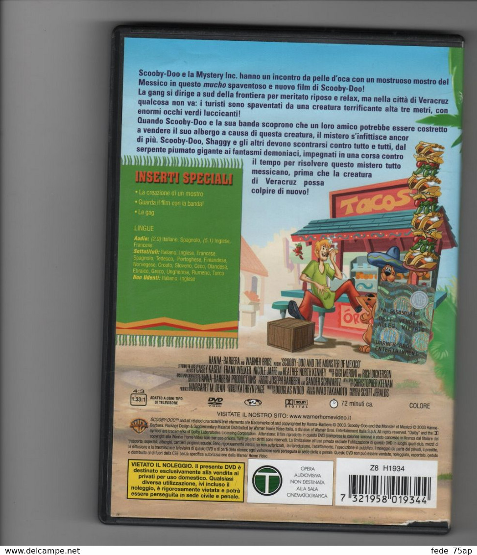 DVD "SCOOBY-DOO E IL TERRORE DEL MESSICO" Originale - Animatie