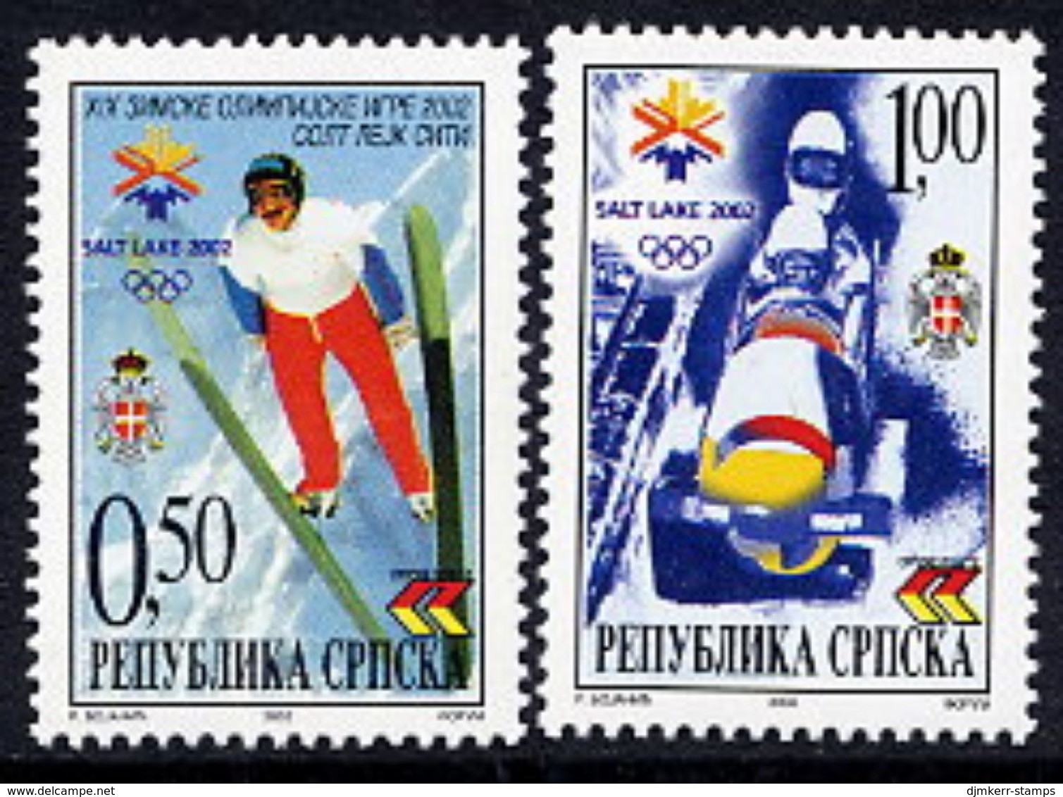 BOSNIAN SERB REPUBLIC 2002 Winter Olympics MNH / **.  Michel 235-36 - Bosnien-Herzegowina