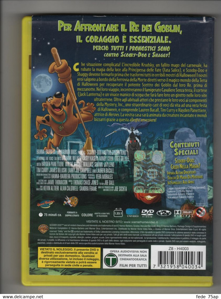 DVD "SCOOBY-DOO E IL RE DEI GOBLIN" Originale - Dibujos Animados