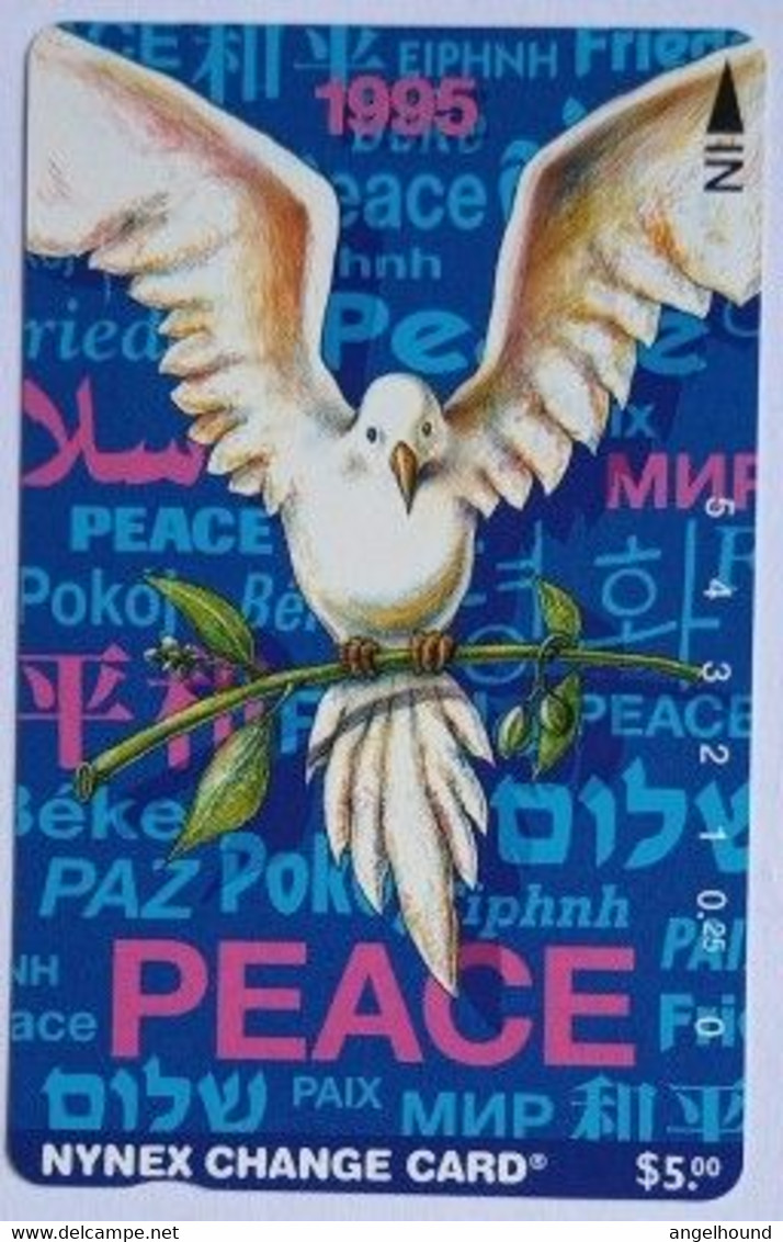 USA Nynex MINT Tamura $5 " PEACE 1995 - Dove " - Schede Magnetiche