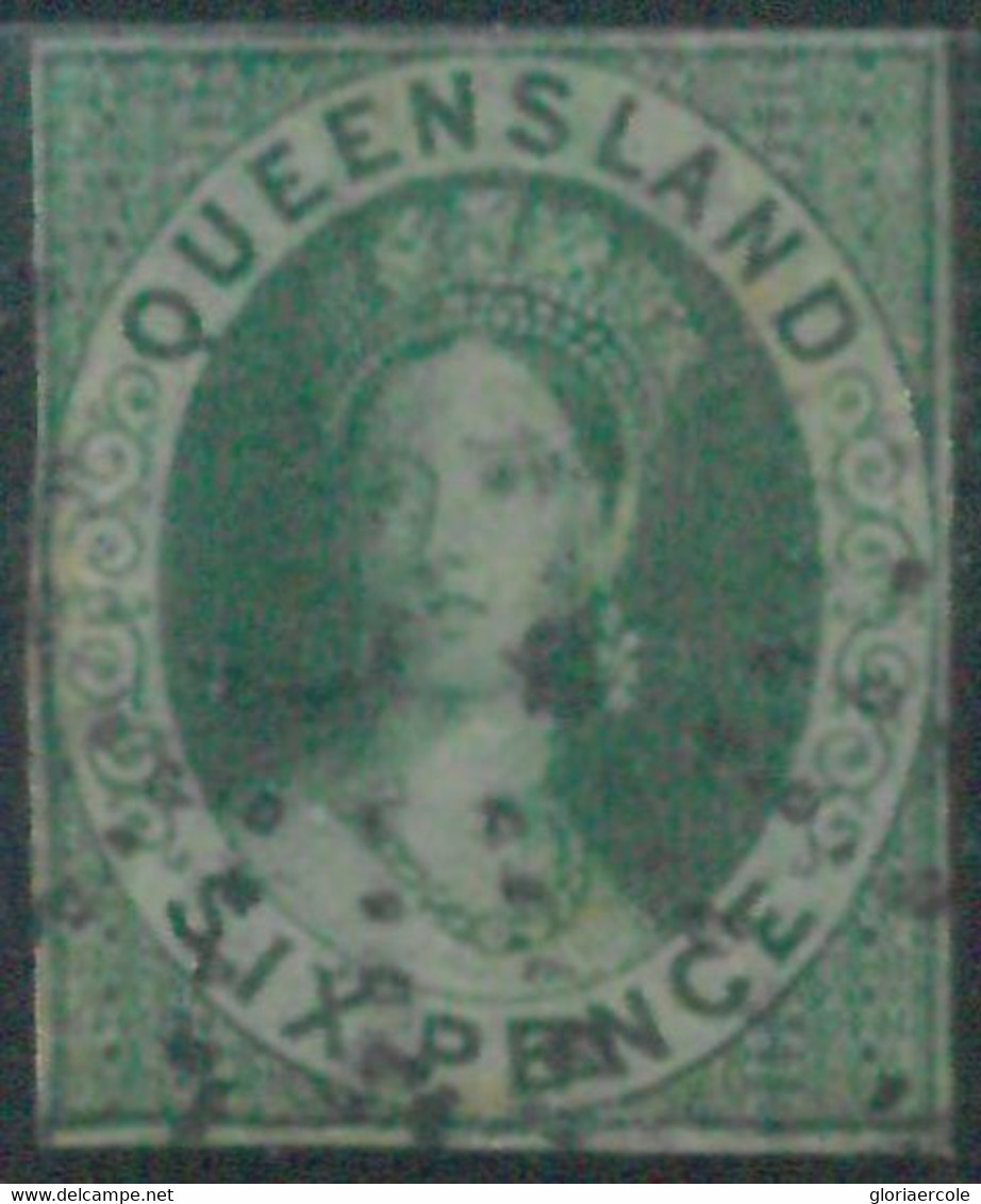 88416 - AUSTRALIA: Queensland  - STAMP: Stanley Gibbons # 3   -  Used REPAIRED - Otros & Sin Clasificación