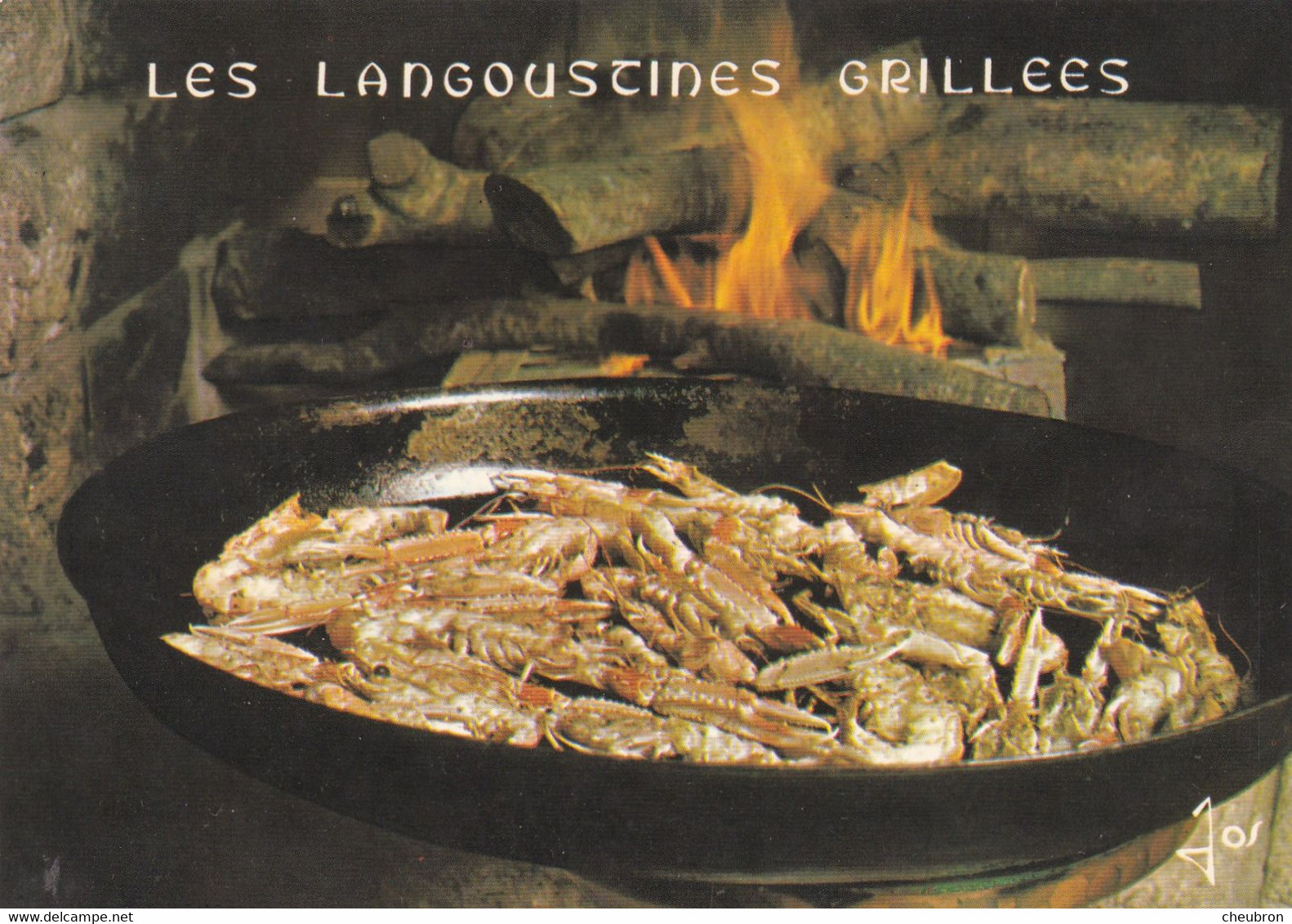 RECETTES DE CUISINE.." LES LANGOUSTINES GRILLEES " SERIE CUISINE POPULAIRE DE BRETAGNE . - Recettes (cuisine)