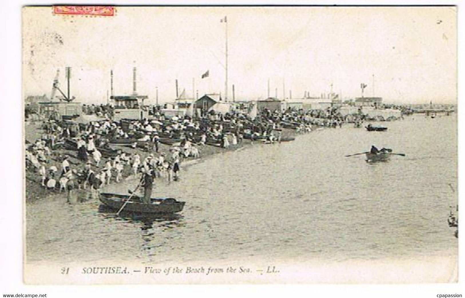 SOUTHSEA- HAMPSHIRE - View Of The Beach From The Sea  - Edit LL 21- Circulated 1909 - Southsea