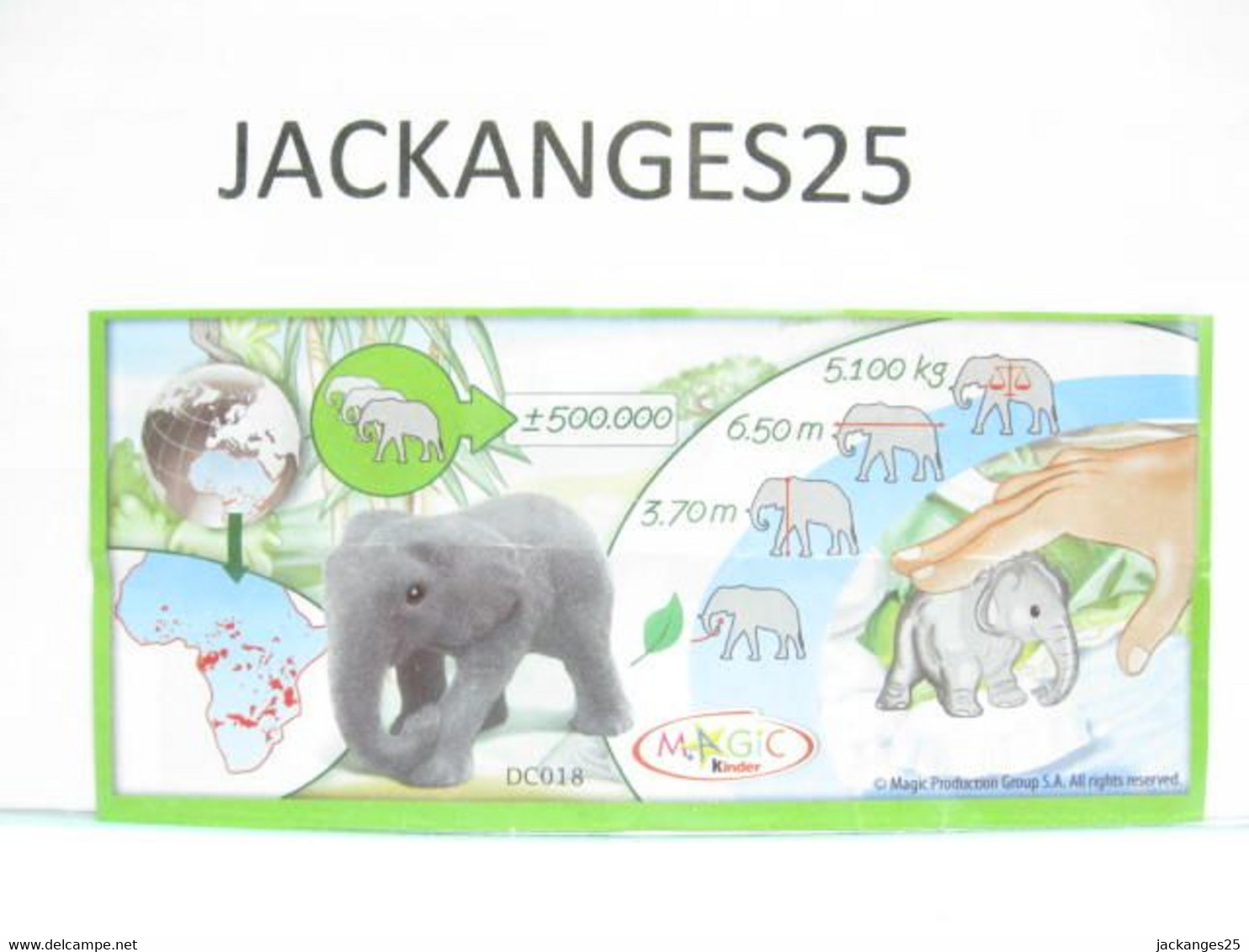 KINDER MPG DC 018 ELEPHANT ANIMAUX NATOONS TIERE 2011 + BPZ - Familien