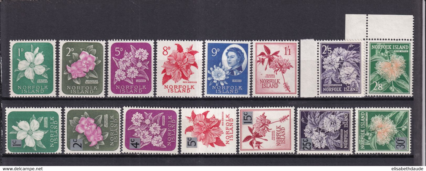 NORFOLK - 1960/1966 - FLEURS ** MNH - COTE YVERT = 32.2 EUROS - - Norfolk Island