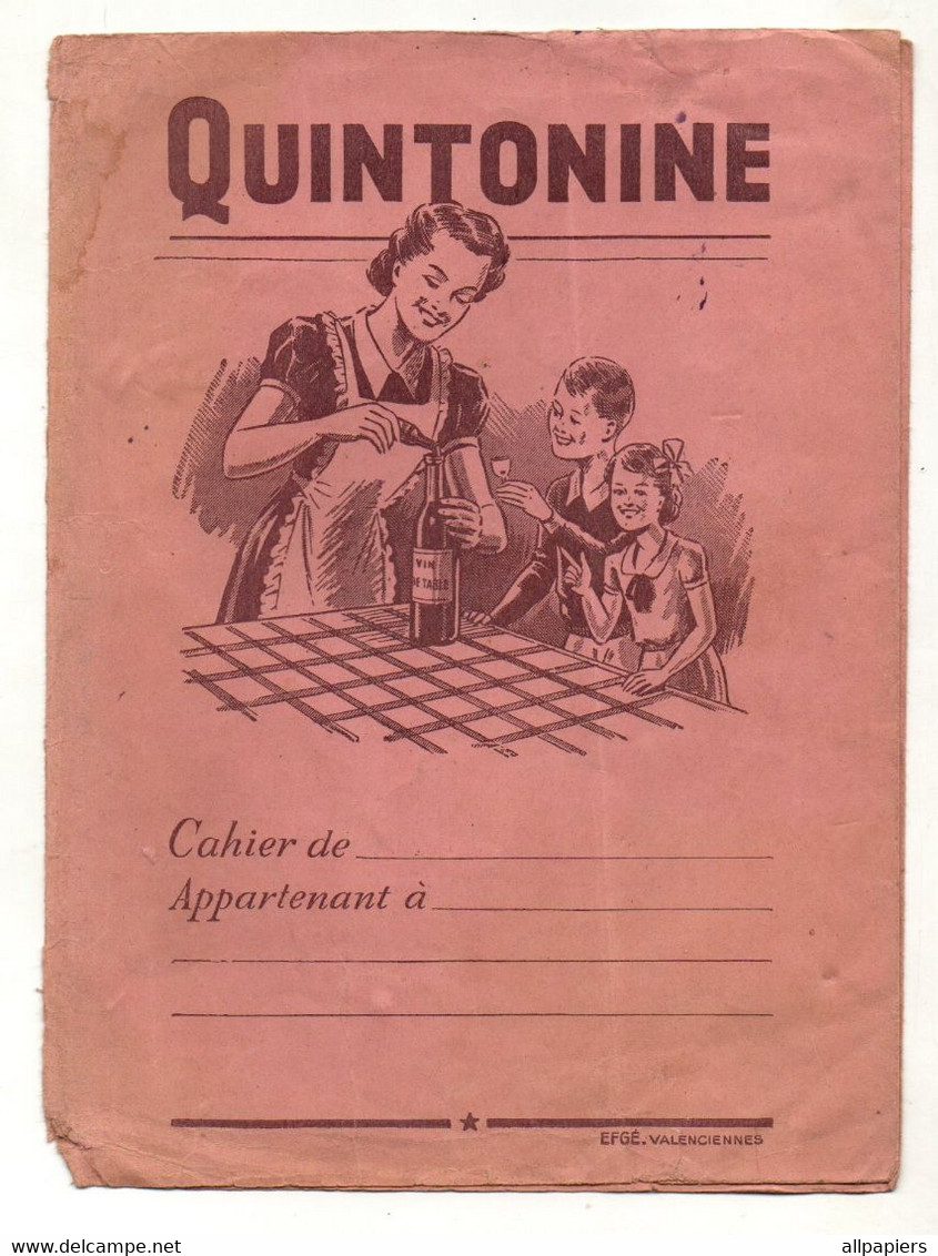 Protège-cahiers Quintonine Efgé Valenciennes- Format : 24x17.5 Cm - Protège-cahiers