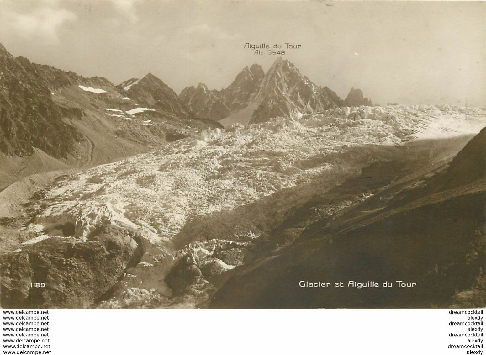 Photo Cpa Suisse. Glacier Et Aiguille Du Tour - Andere & Zonder Classificatie