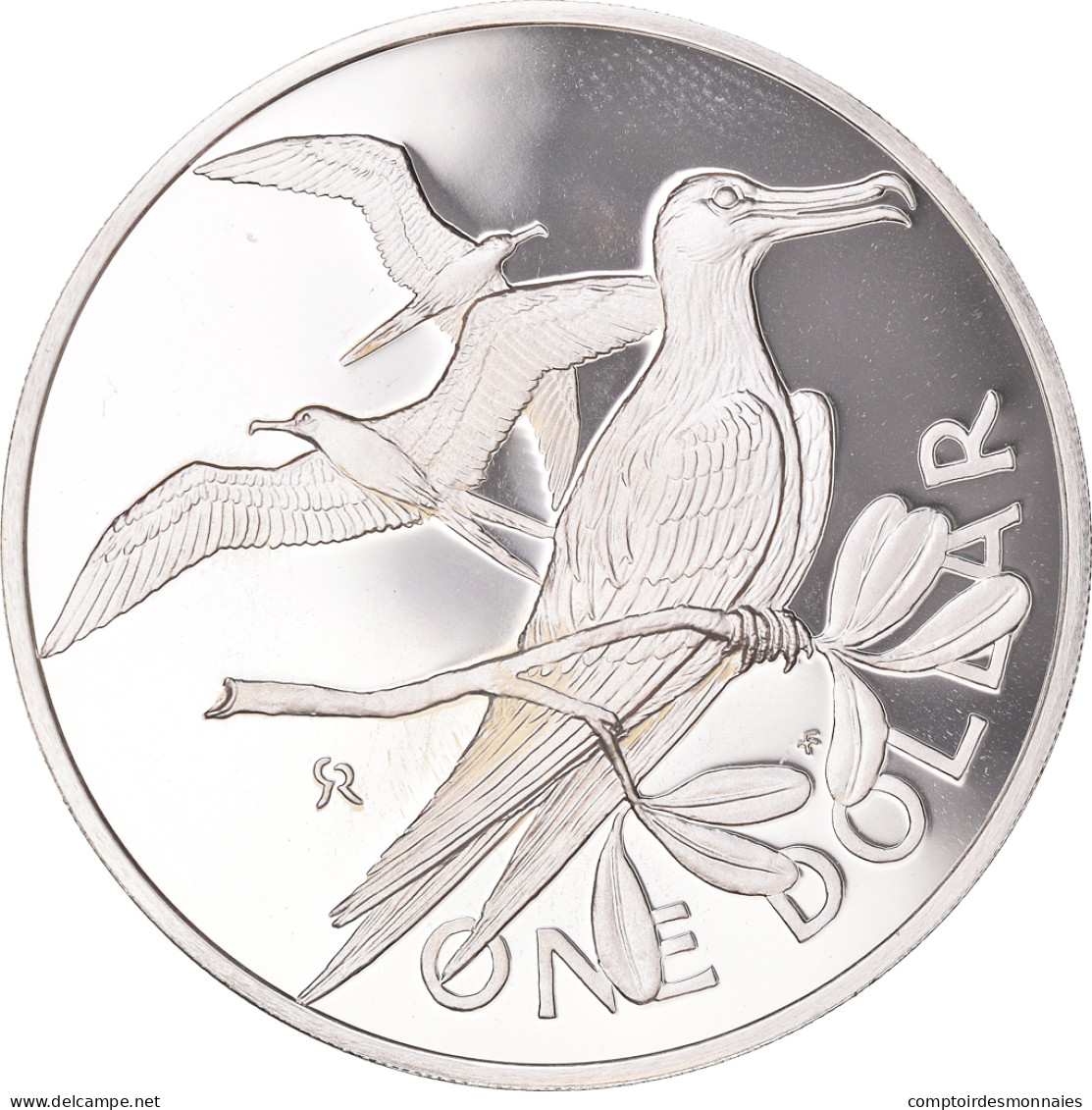 Monnaie, Îles Vierges Britanniques, Elizabeth II, Dollar, 1974, Franklin Mint - Iles Vièrges Britanniques