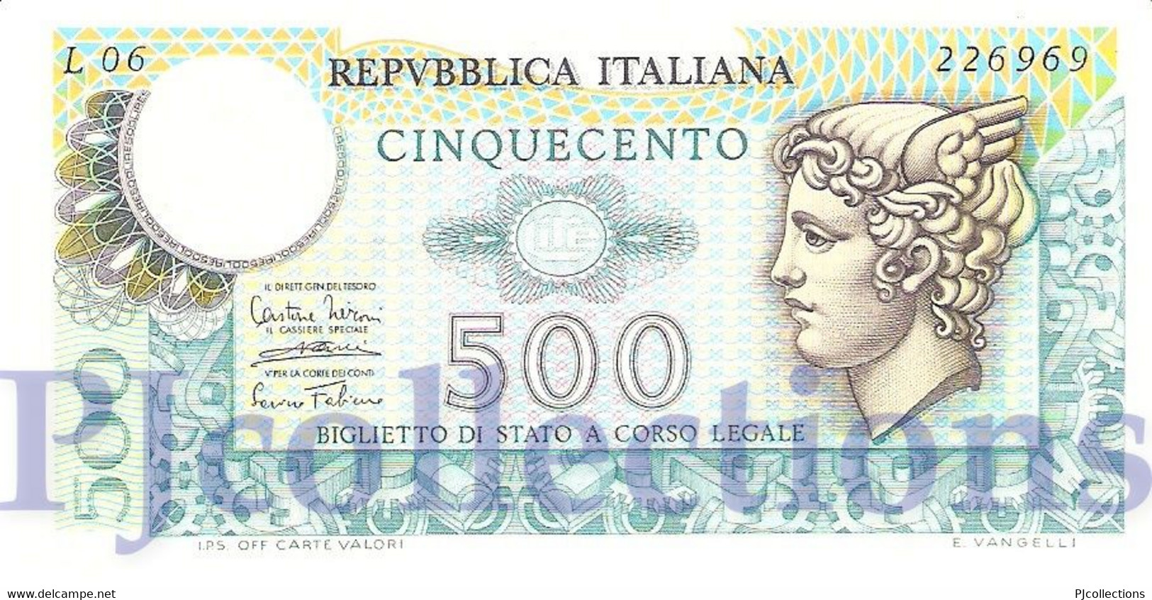 ITALIA - ITALY 500 LIRE 1974 PICK 94 UNC - 500 Liras