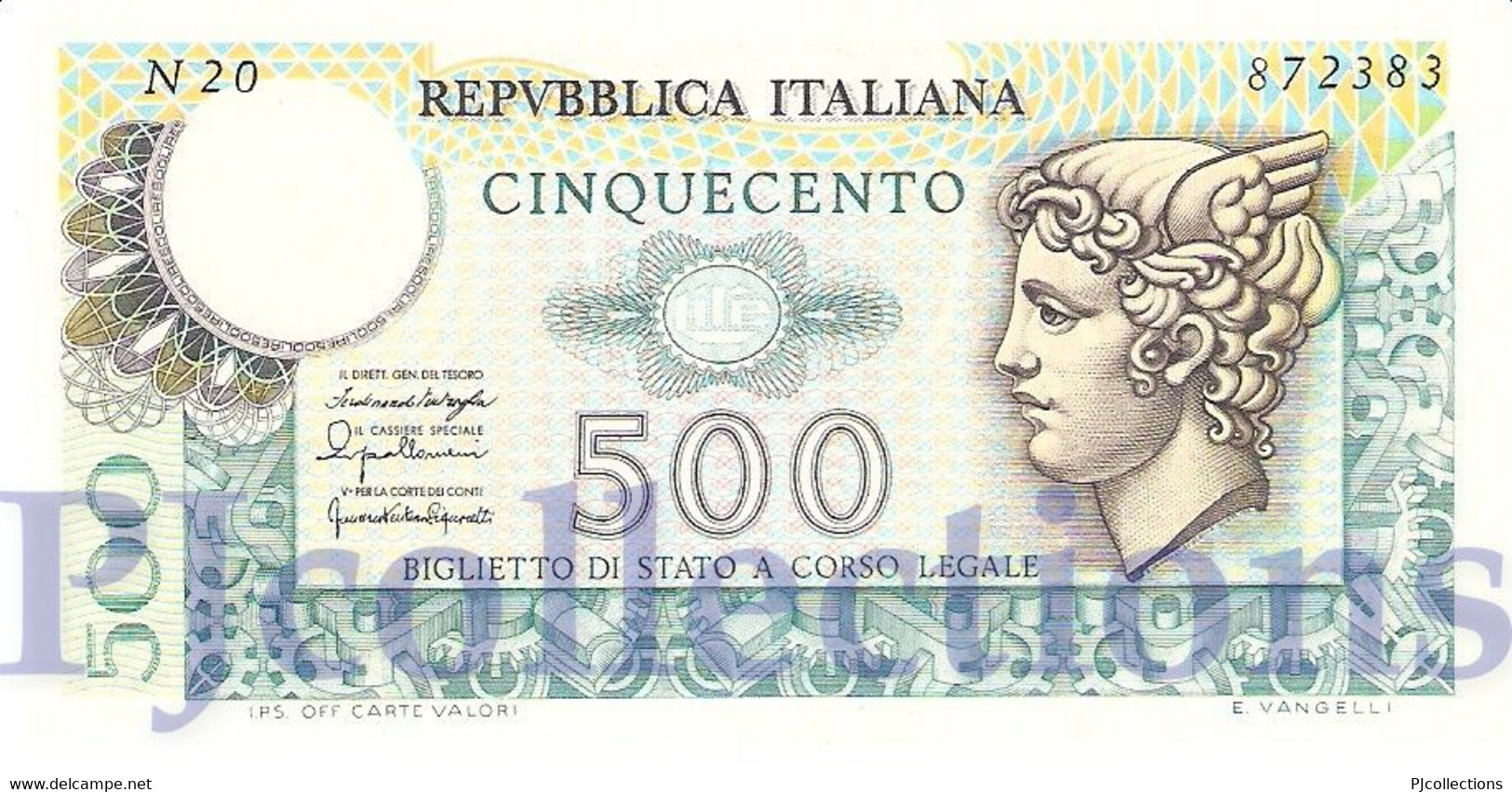 ITALIA - ITALY 500 LIRE 1976 PICK 95 UNC - 500 Lire