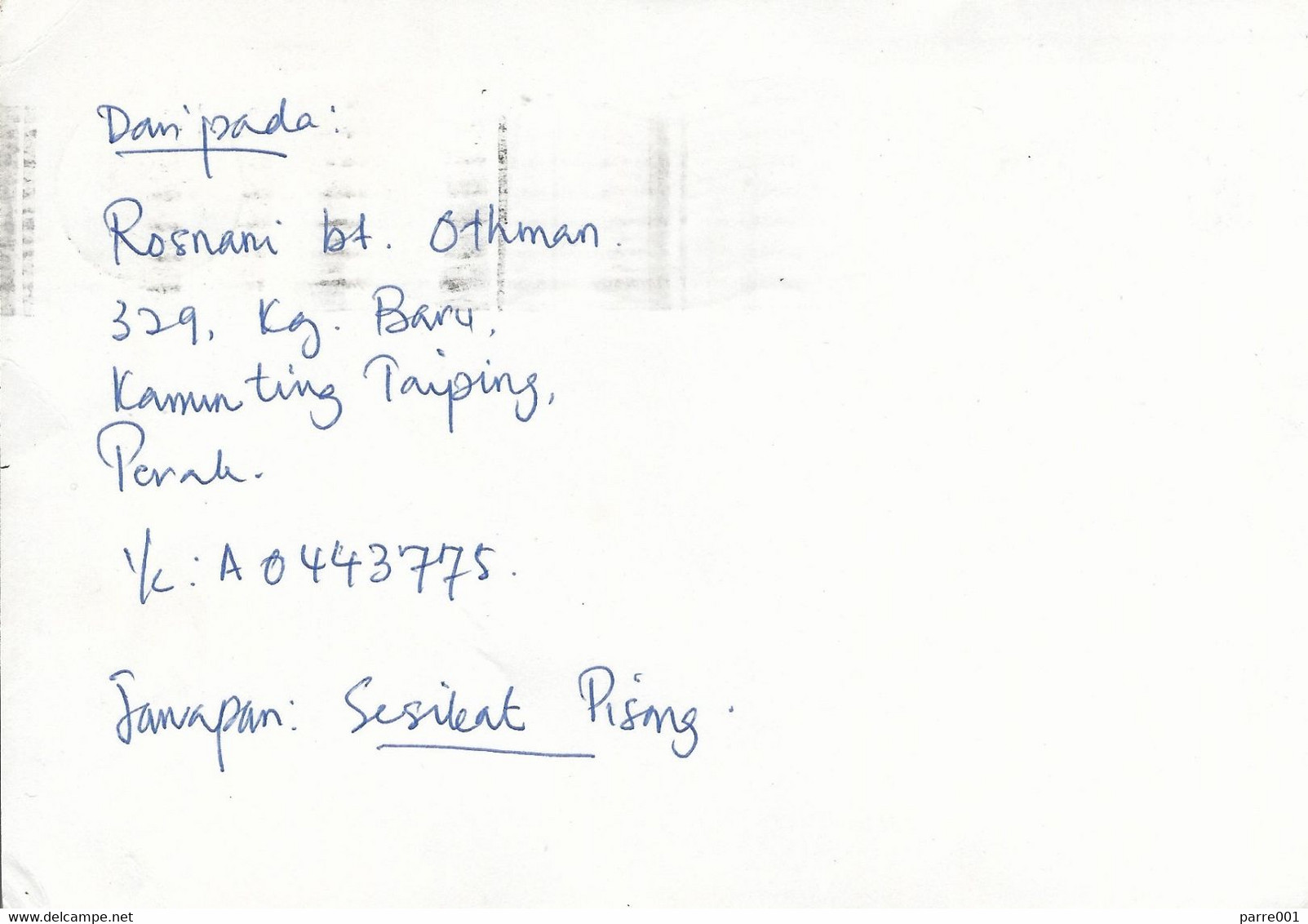 Malaysia 1985 Taiping Hibiscus Rosa Postal Stationary Card - Malaysia (1964-...)