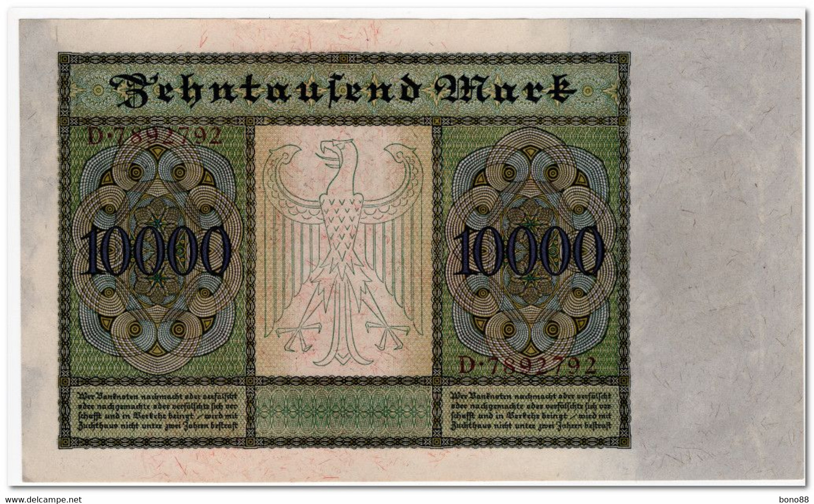 GERMANY,10000 MARK,1922,P.70,XF-AU - 10000 Mark