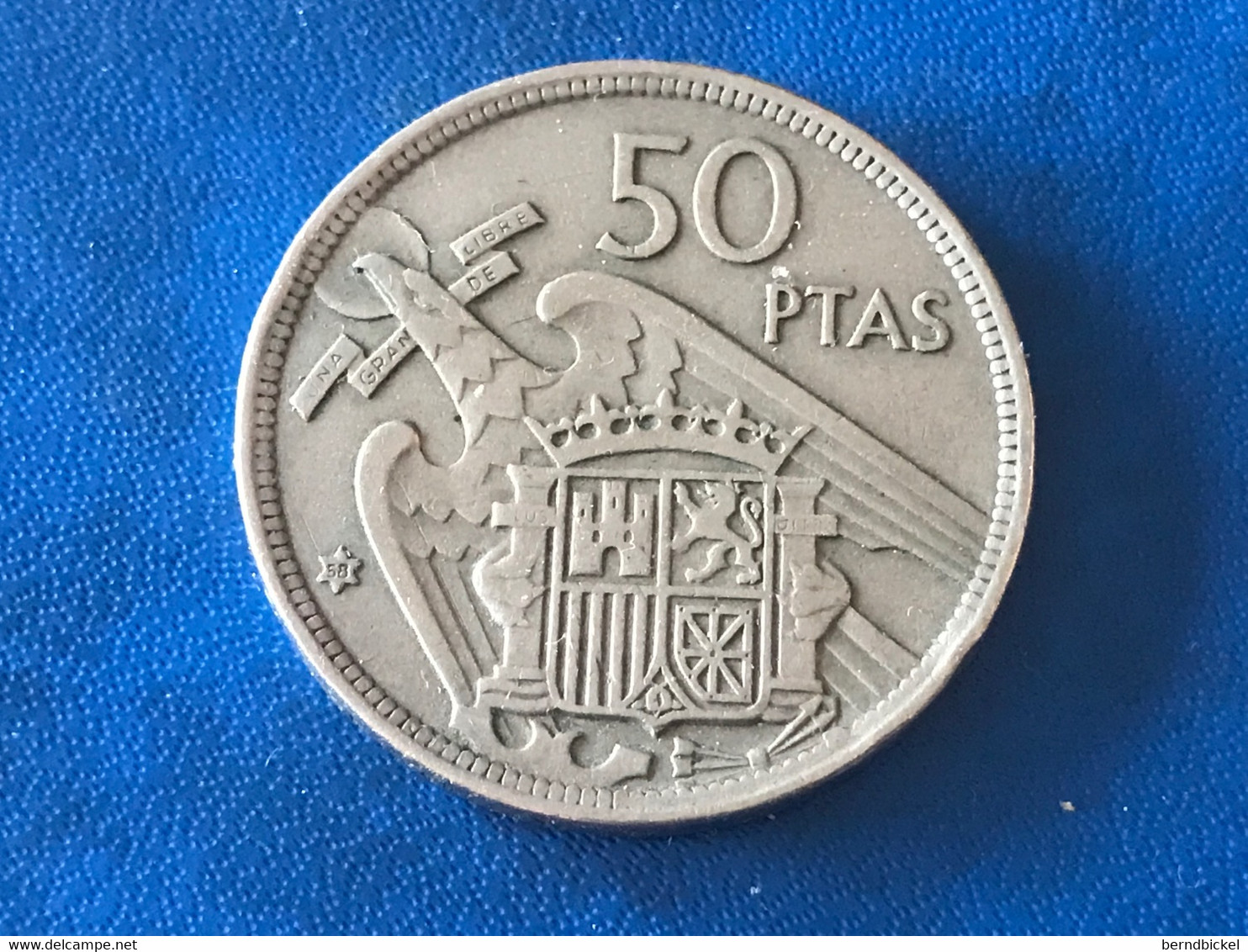 Münzen Münze Umlaufmünze Spanien 50 Pesetas 1957 Im Stern 58 - 50 Peseta