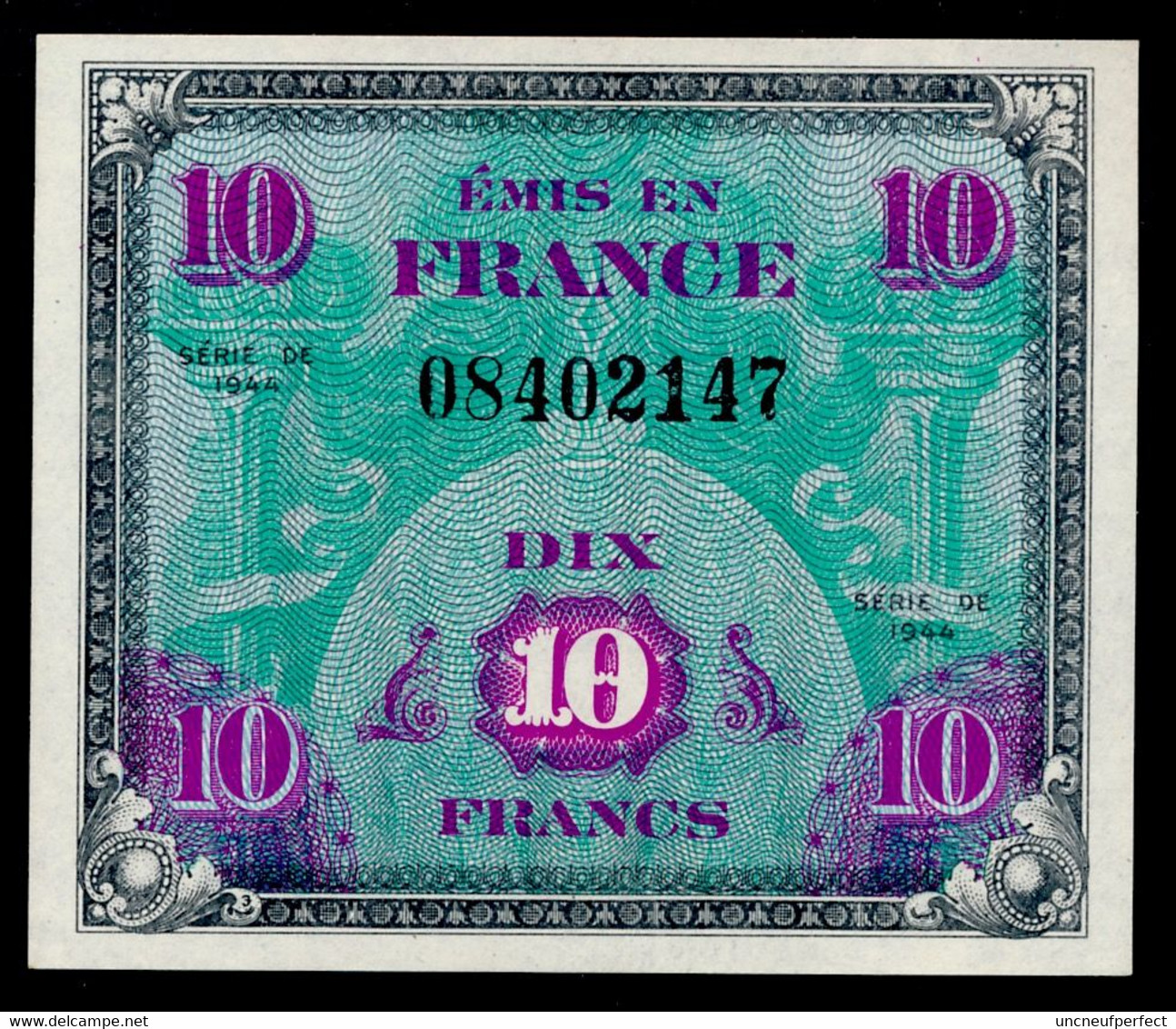 10 FRANCS 1944 Fayette VF-18-01 Sans Série UNC NEUF - 1944 Flag/France