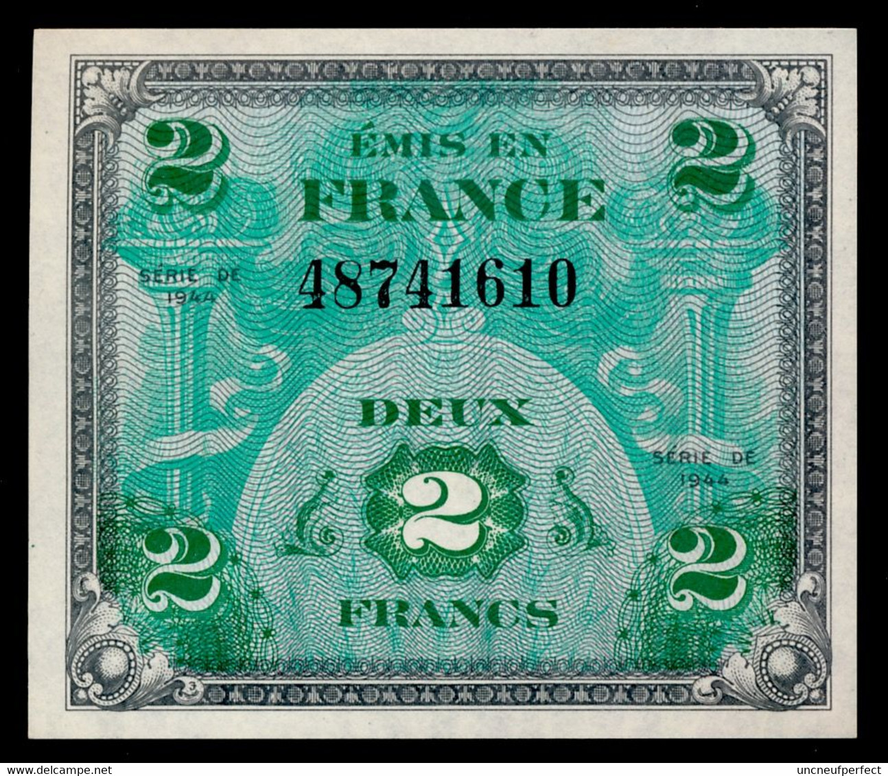 2 FRANCS 1944 Fayette VF-16-01 Sans Série UNC NEUF - 1944 Drapeau/France