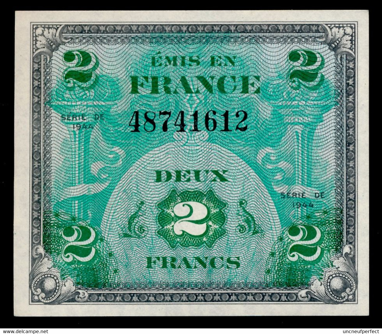 2 FRANCS 1944 Fayette VF-16-01 Sans Série UNC NEUF - 1944 Drapeau/Francia