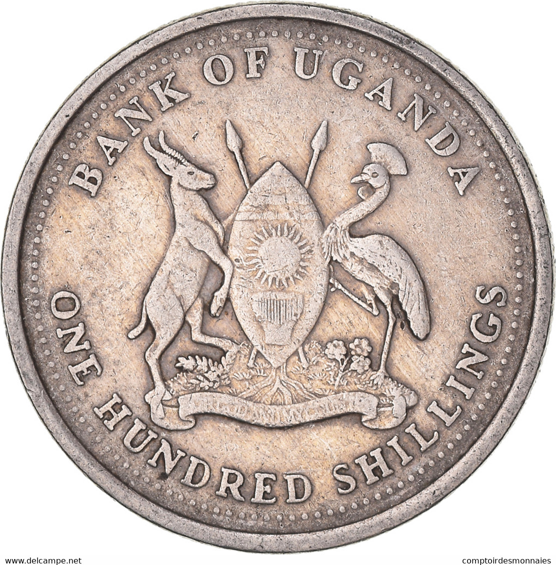 Monnaie, Ouganda, 100 Shillings, 2003, Royal Canadian Mint, TTB, Cupro-nickel - Uganda