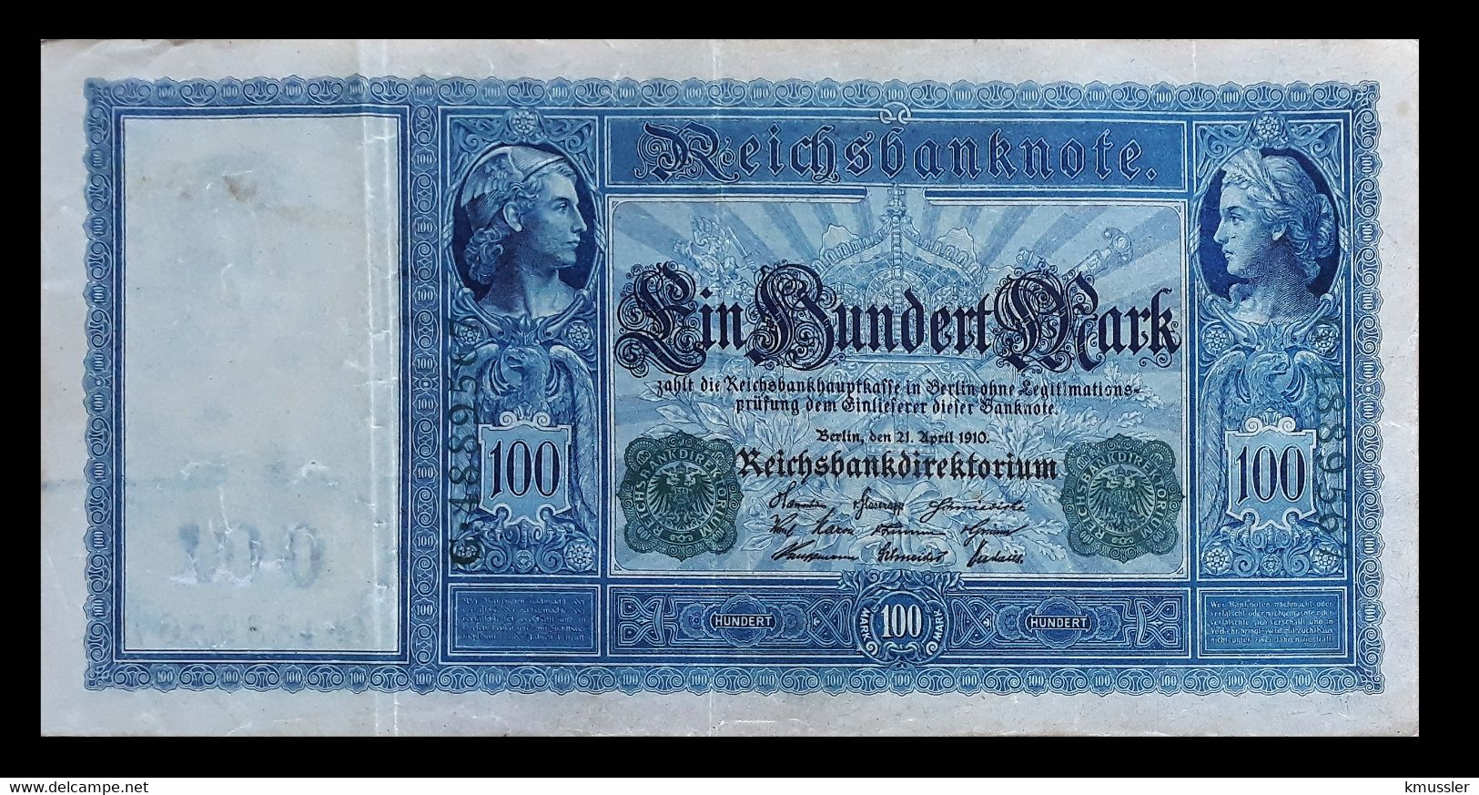 # # # Banknote Germany (Dt. Reich) 100 Mark 1910 (Siegel Grün) # # # - 10 Mark