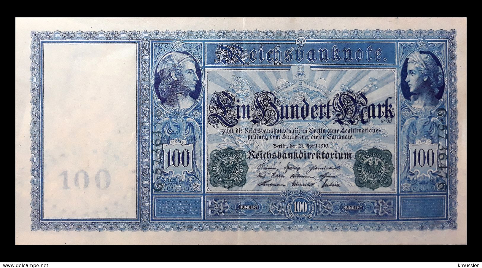 # # # Banknote Germany (Dt. Reich) 100 Mark 1910 (Siegel Grün) # # # - 10 Mark