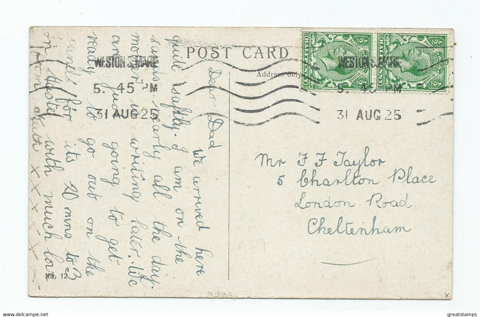 Somerset   Postcard  Cheddar  Posted 1925 Animated - Cheddar