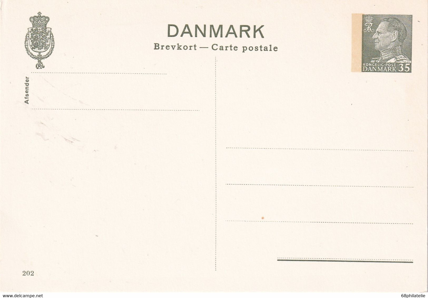 DANEMARK      ENTIER POSTAL/GANZSACHE/POSTAL STATIONERY  CARTE - Postal Stationery