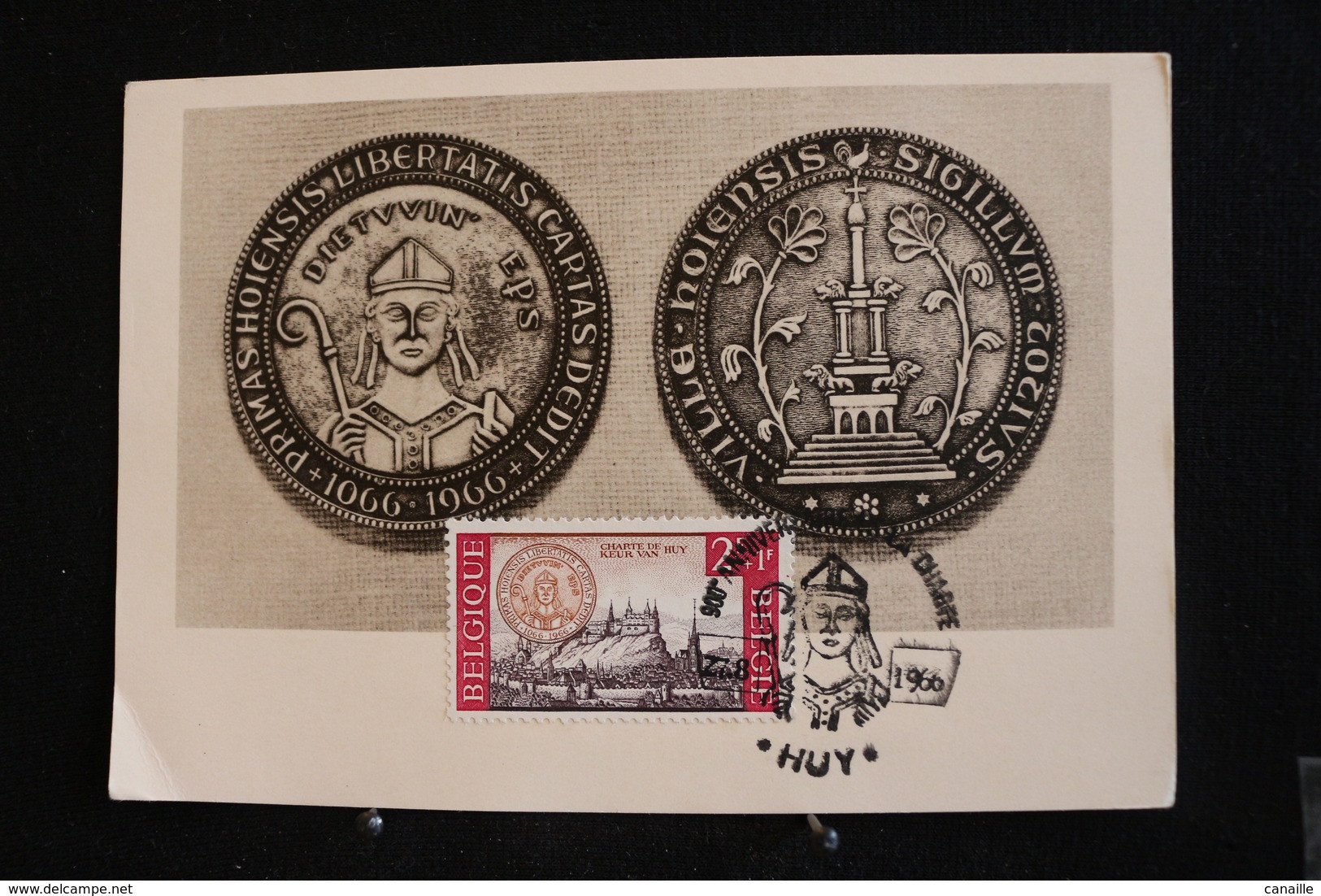 S-L 126 / Marcophilie (Lettres) - Enveloppe,  Carte Postale Belgique Liège Huy = Charte De Keur Van H...1966 - 1905-1934