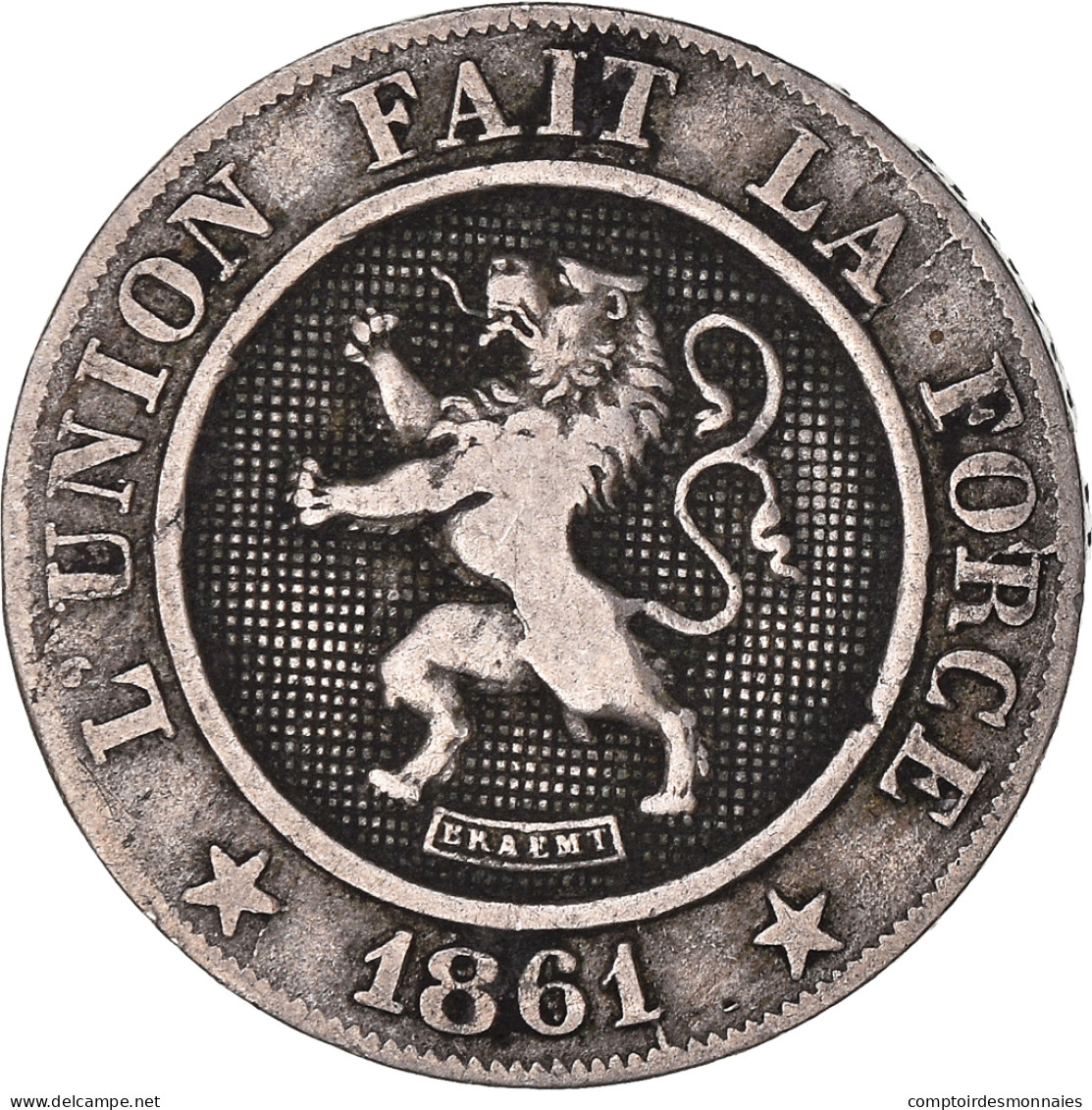 Monnaie, Belgique, Leopold I, 10 Centimes, 1861, TTB, Cupro-nickel, KM:22 - 10 Centimes