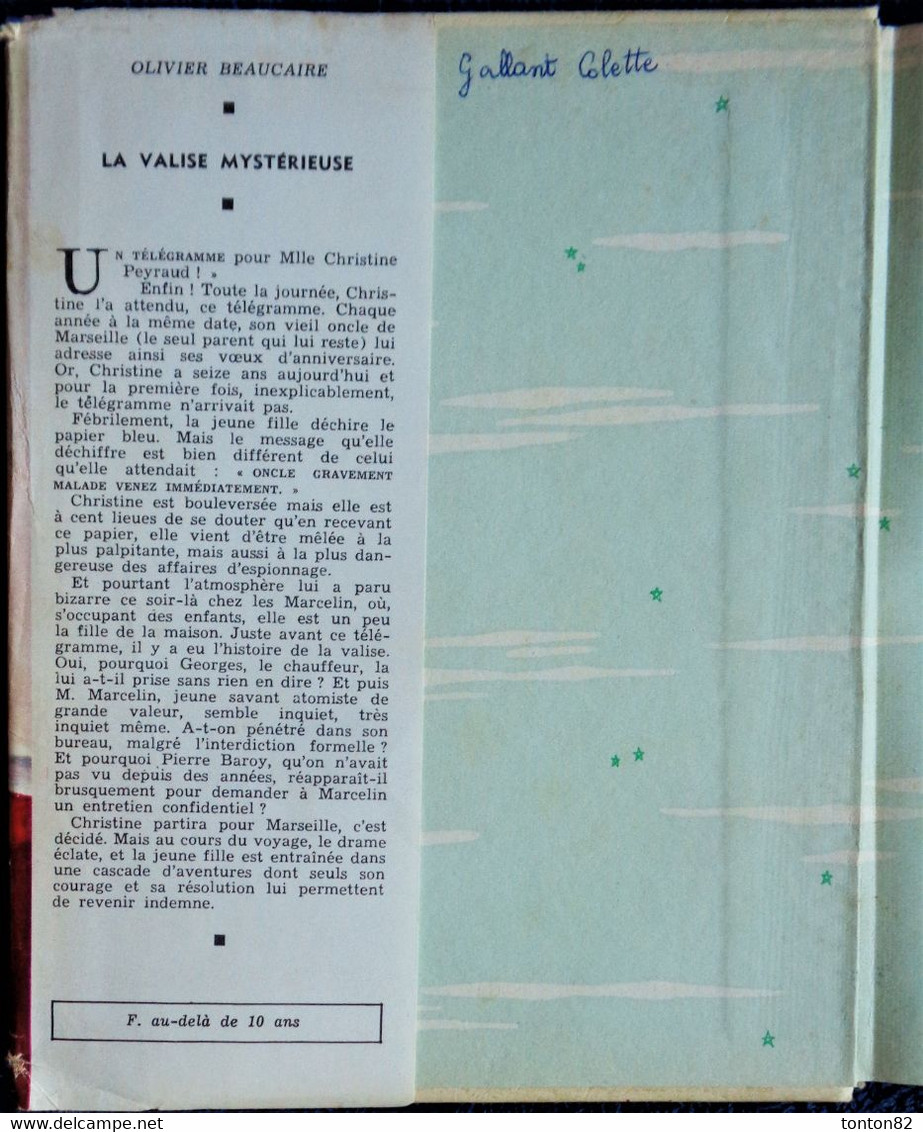 Olivier Beaucaire - La Valise Mystérieuse - Idéal Bibliothèque N° 115 - ( 1956  ) . - Ideal Bibliotheque