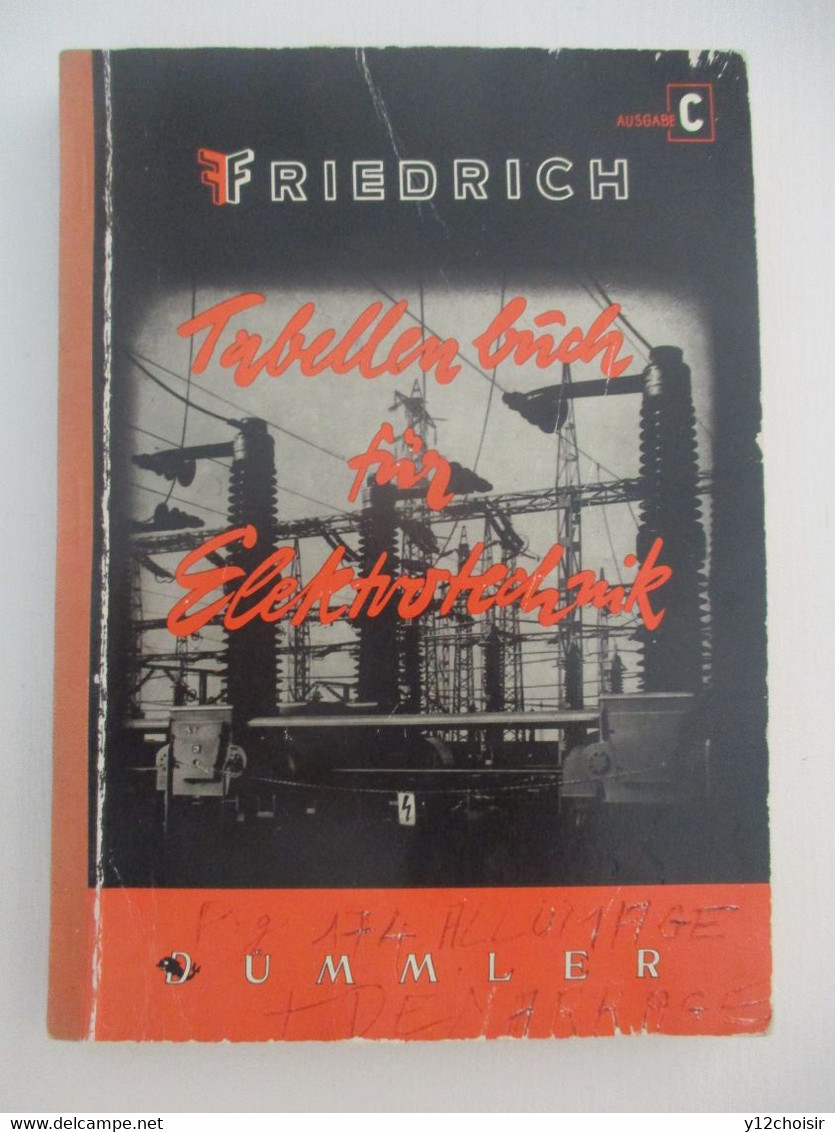 LIVRE 1965 ELECTRONIQUE ELECTRICITE FACH UND TABELLENBUCH FUR ELEKTROTECHNIK FRIEDRICH DUMMLER - Technical