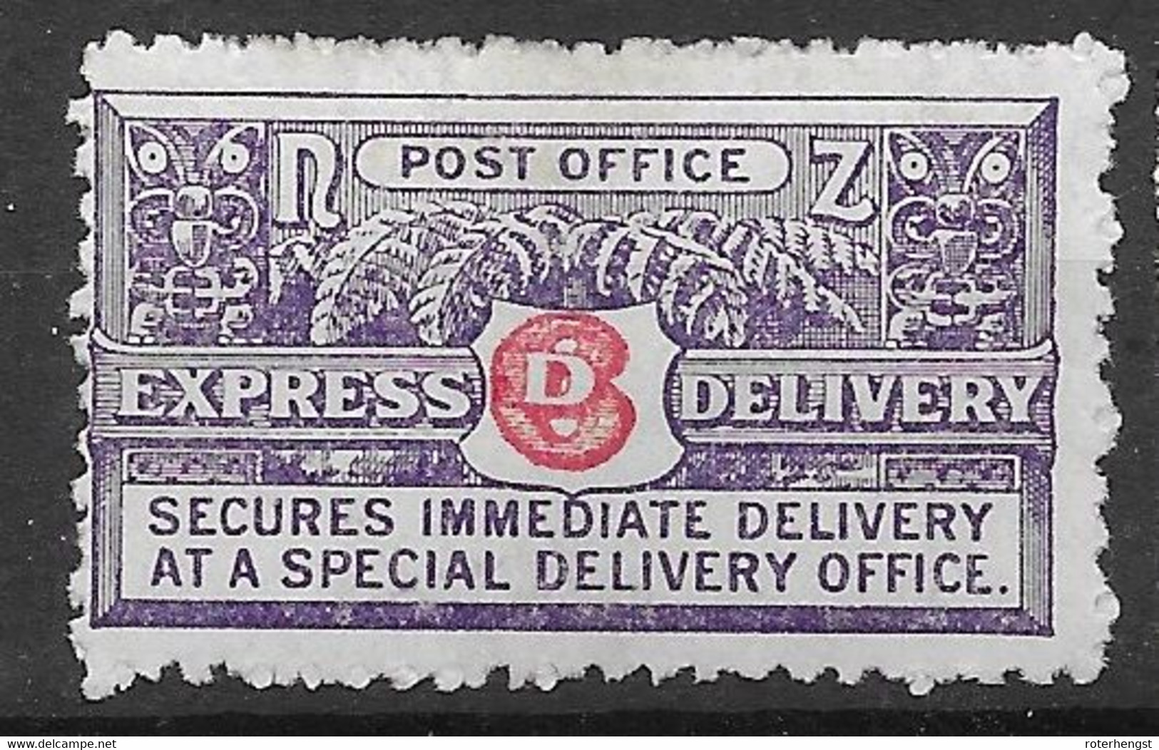 New Zealand 1903 Mh * Perf 11 50 Euros Express Delivery Stamp - Nuovi