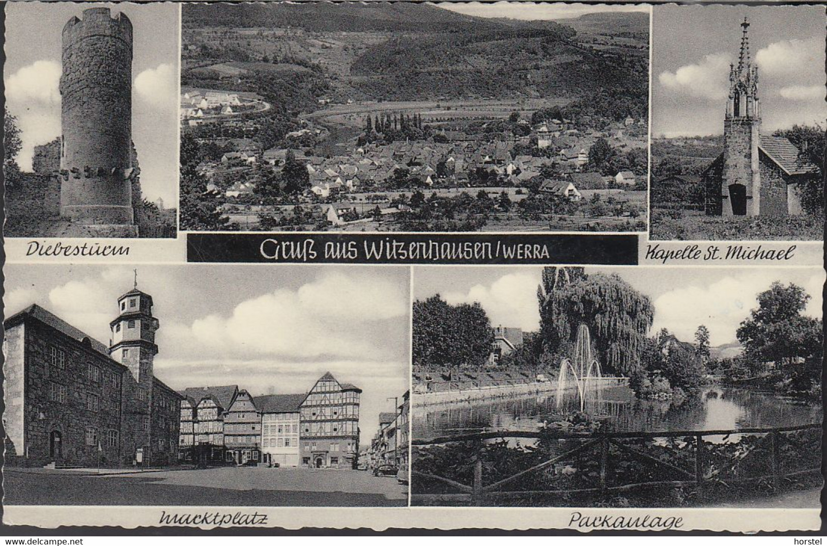 D-37213 Witzenhausen - Alte Ansichten - Marktplatz - Diebesturm - Kapelle - Park - Stamp - Witzenhausen