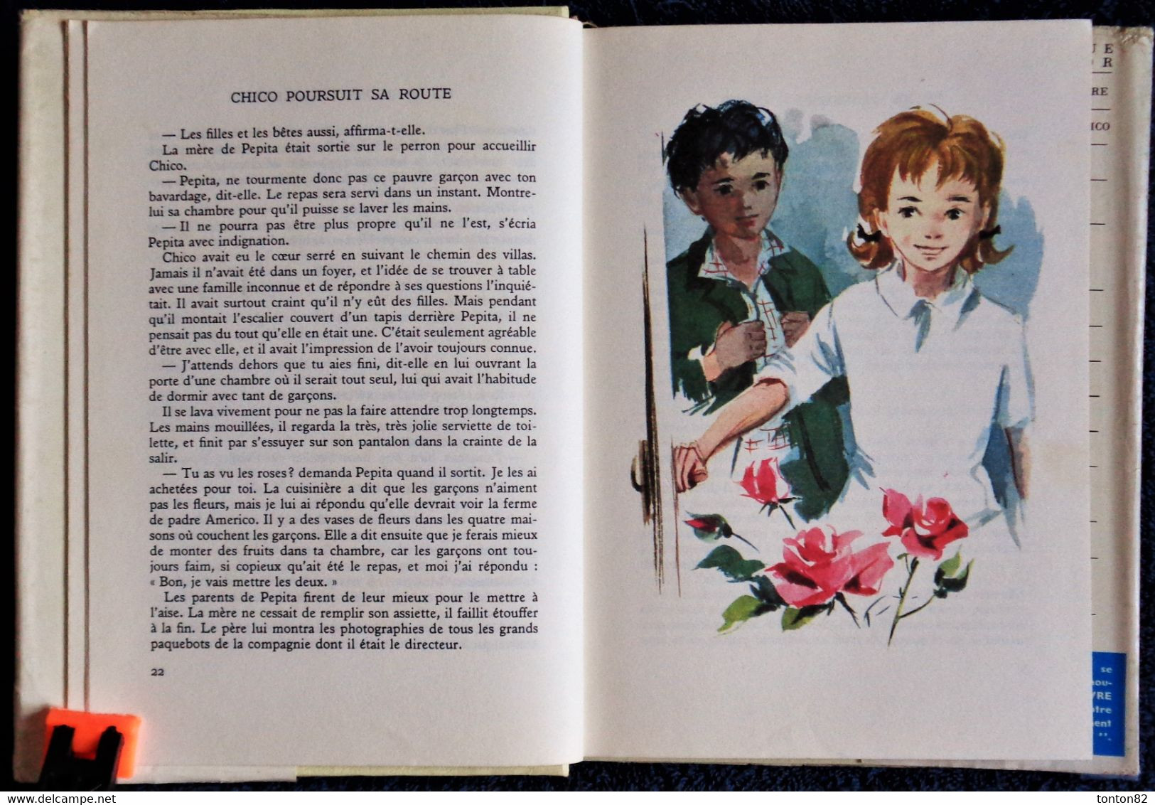 Estrid Ott - Chico poursuit sa route - Bibliothèque Rouge et Or Souveraine n° 617 - ( 1961 ) .