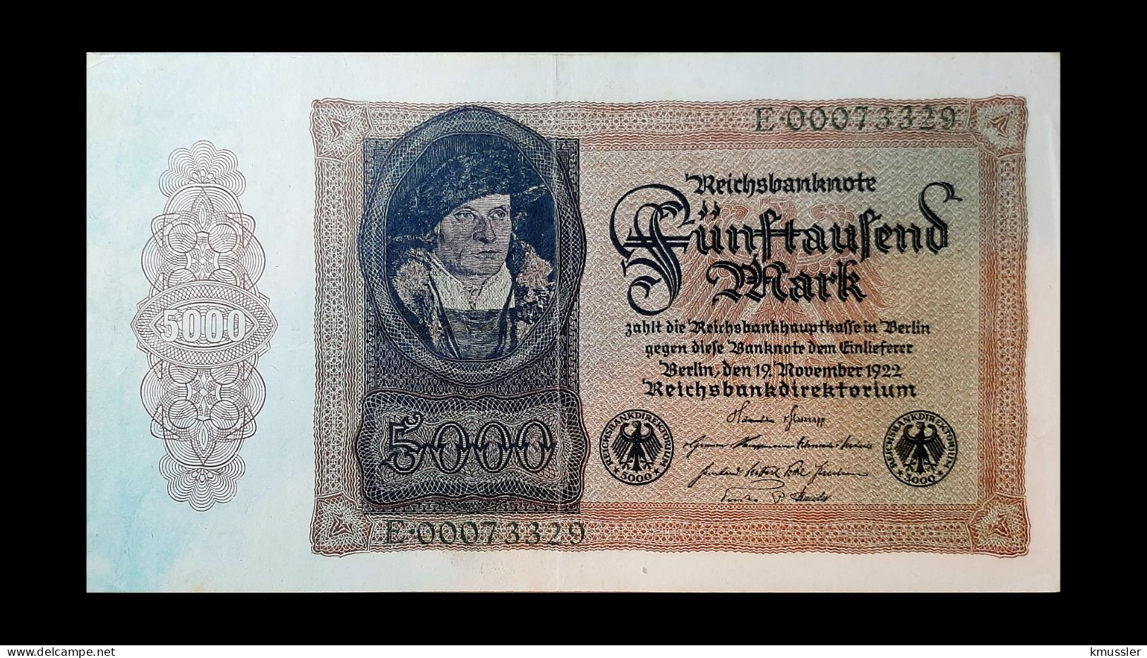 # # # Banknote Deutsches Reich (Germany) 5.000 Mark 1922 # # # - 5000 Mark