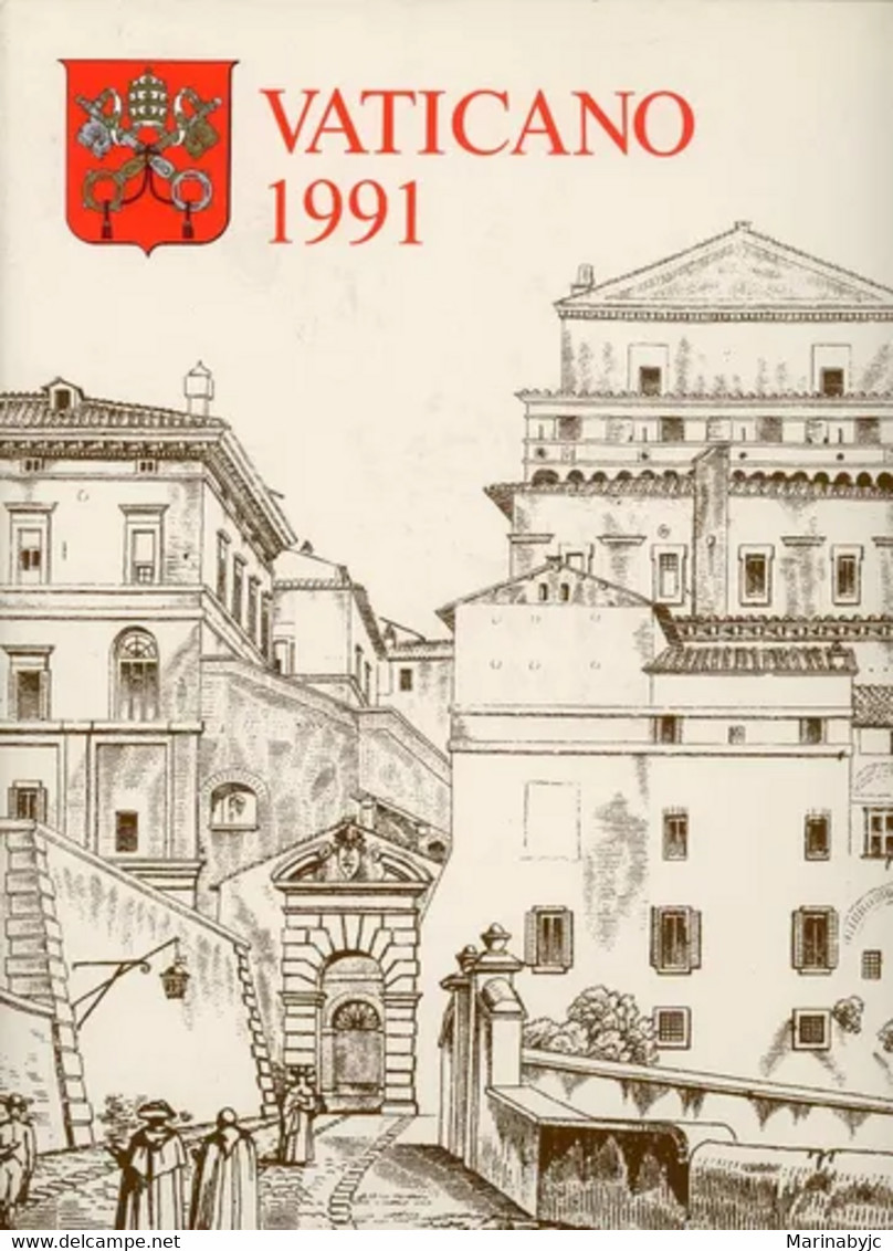 SO) FULL VATICAN YEAR, VATICAN STATE PHILATELIC YEARBOOK, YEAR 1991 - Sonstige & Ohne Zuordnung